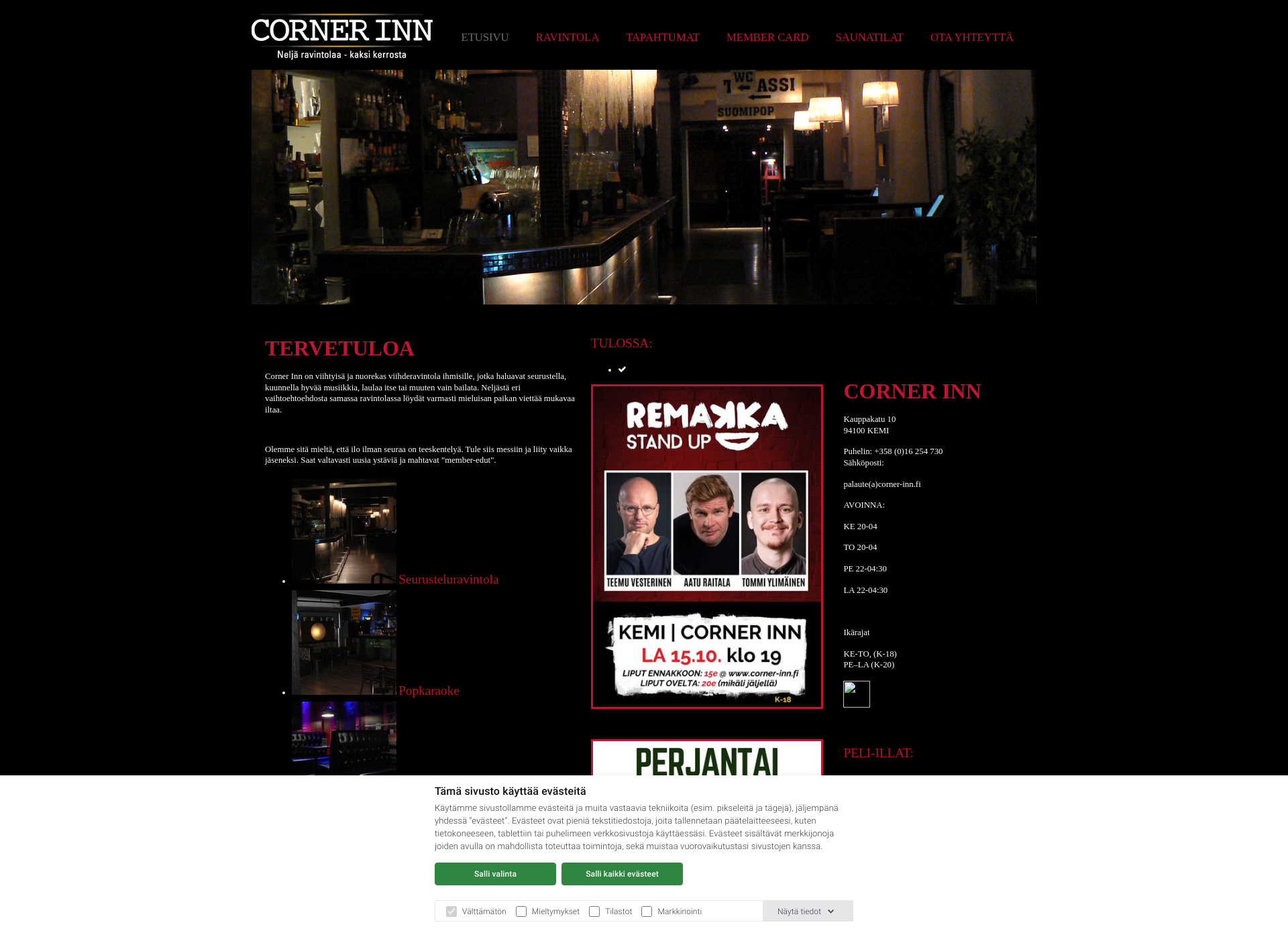 Screenshot for corner-inn.fi