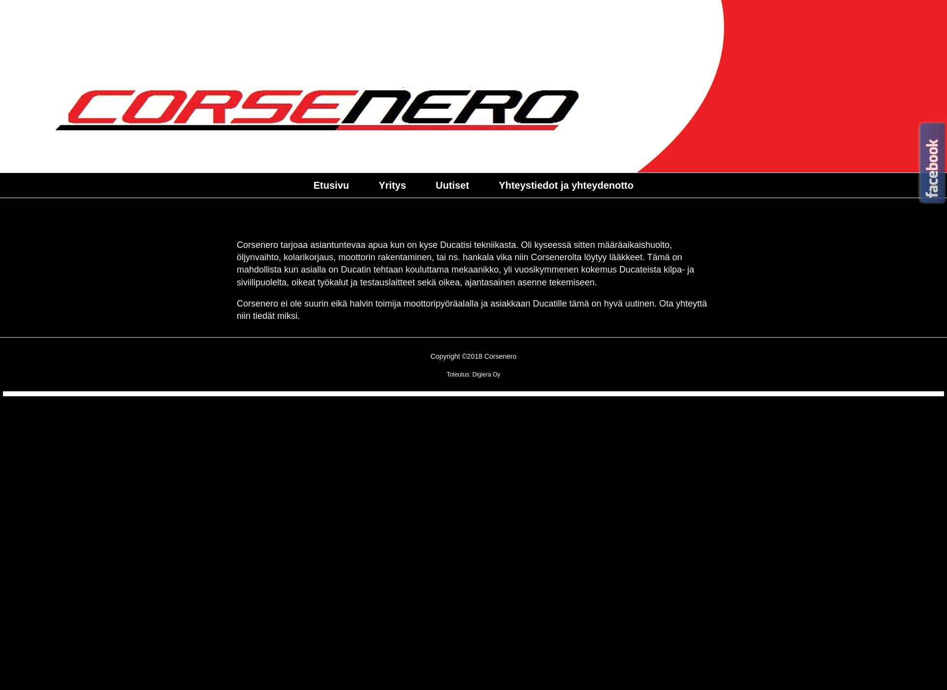 Screenshot for corsenero.fi