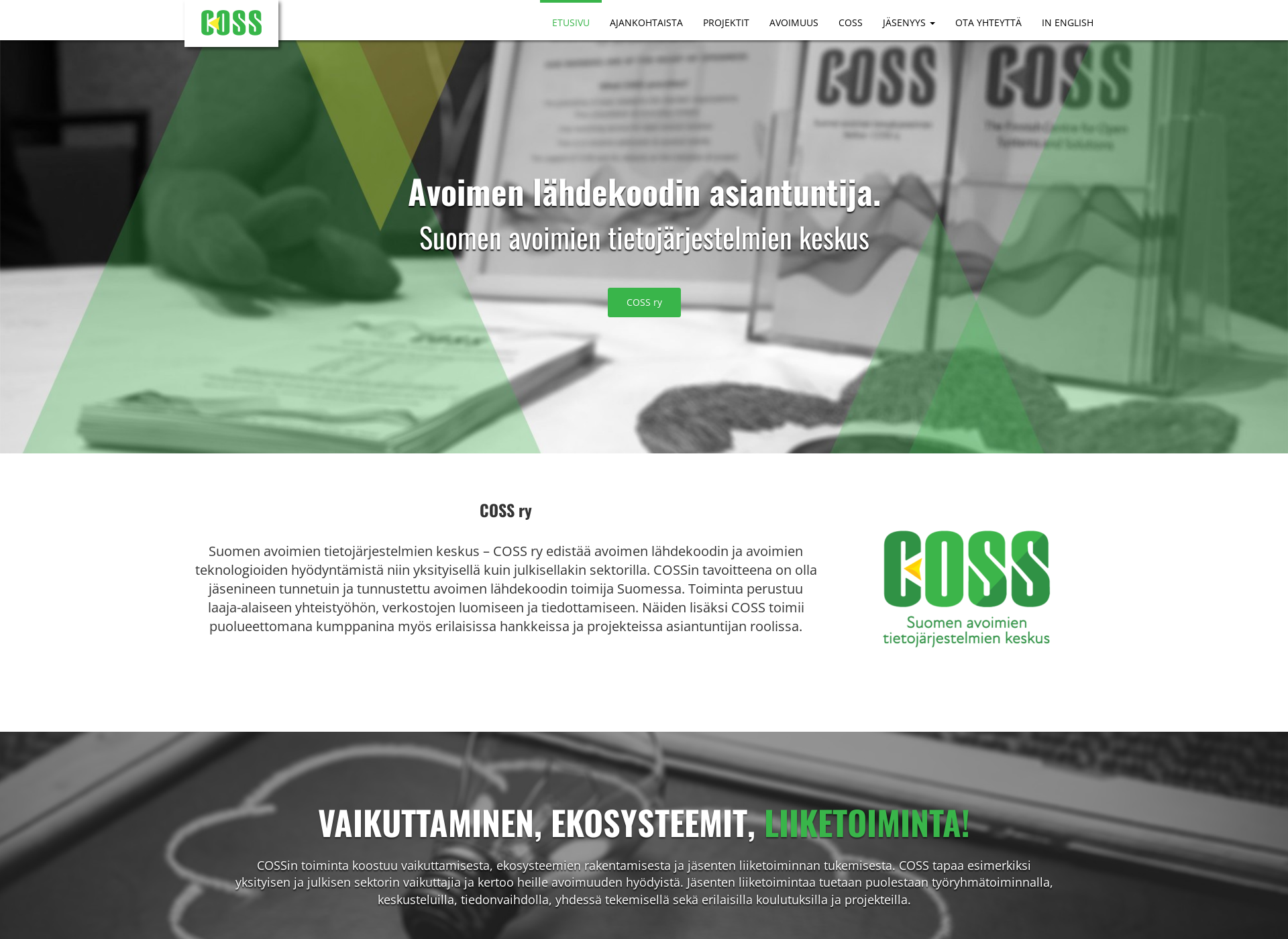 Screenshot for coss.fi