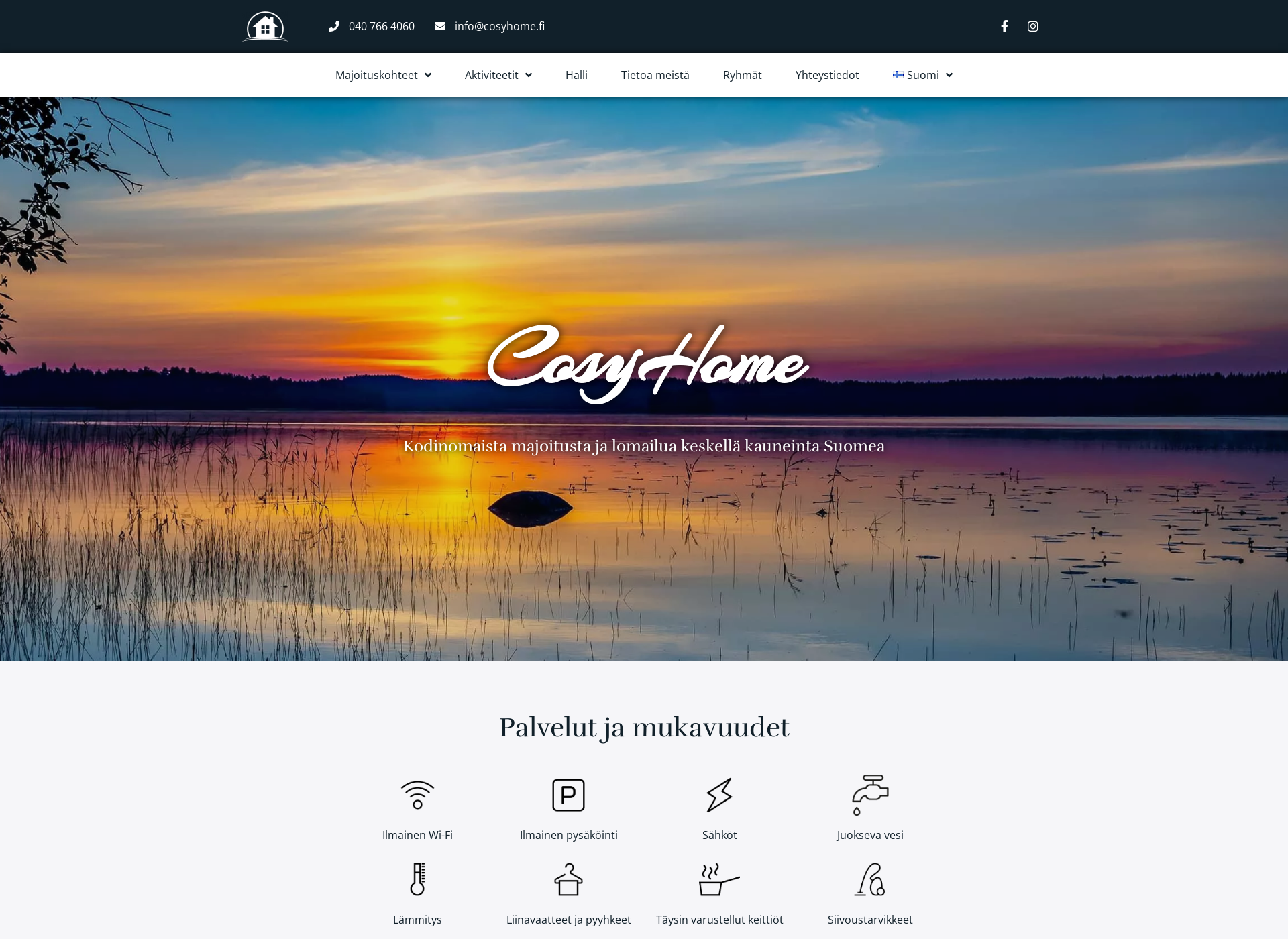 Skärmdump för cosyhome.fi