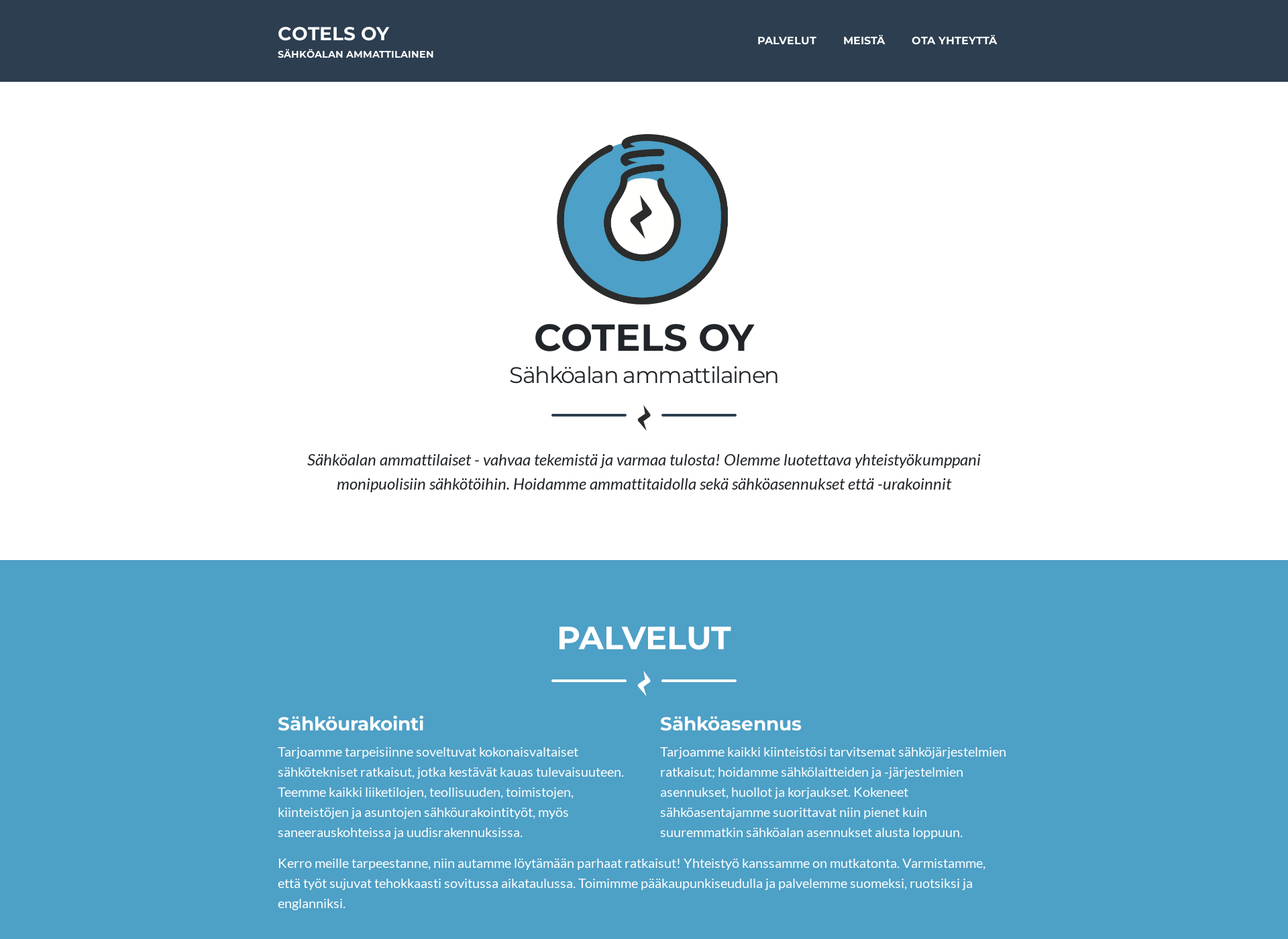Screenshot for cotels.fi