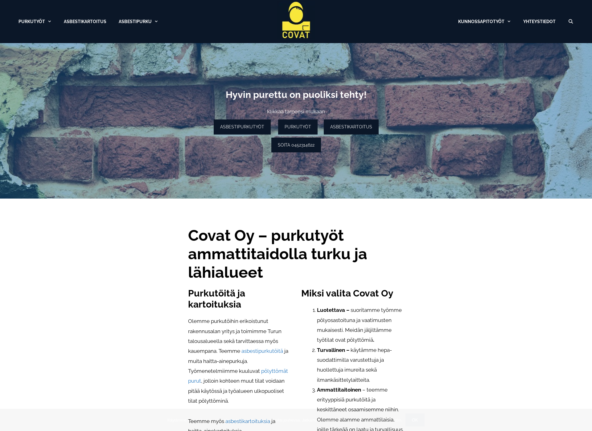 Screenshot for covat.fi