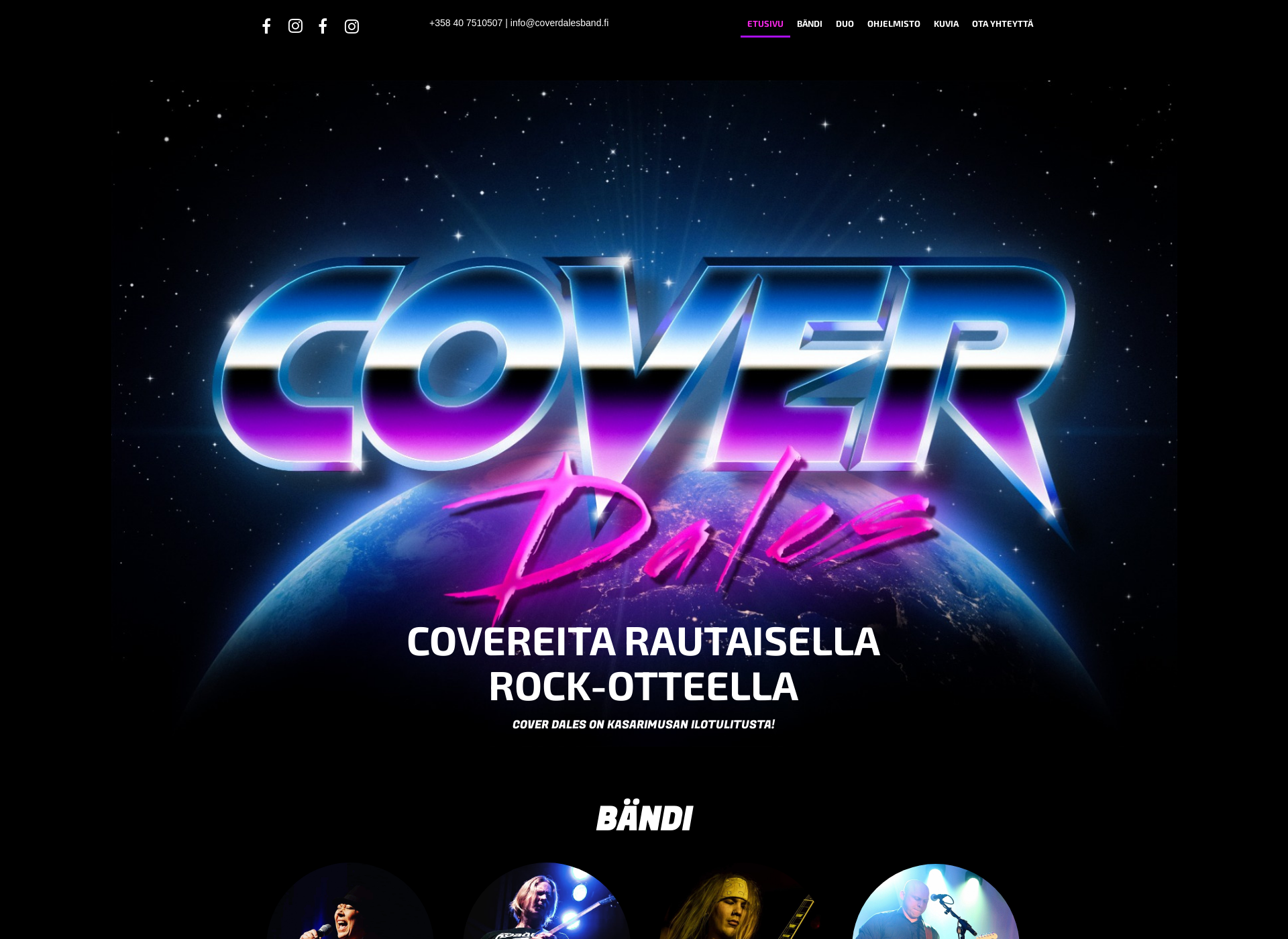 Screenshot for coverdalesband.fi