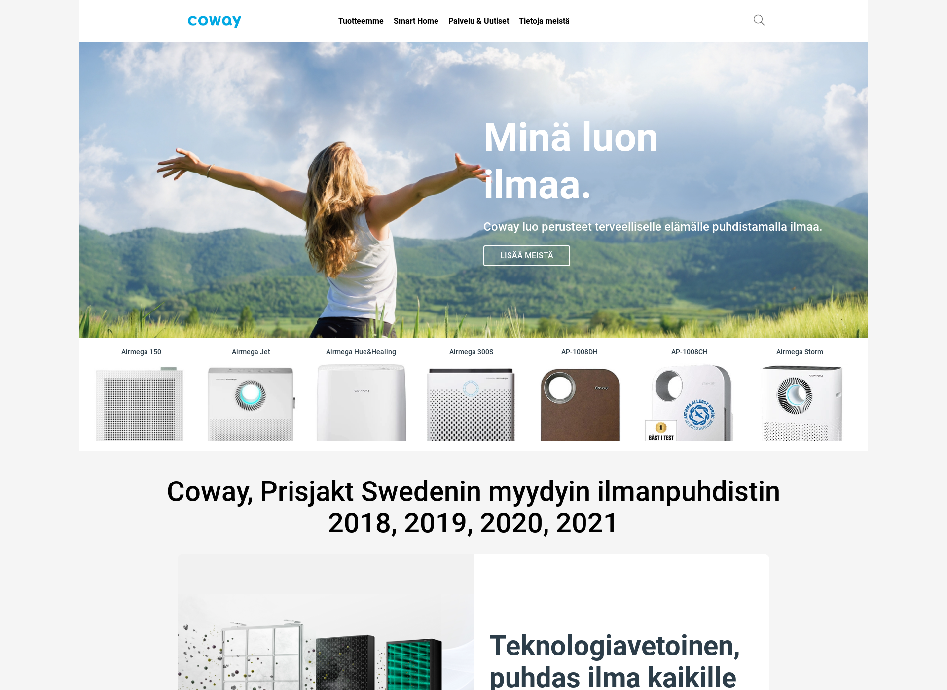 Screenshot for coway.fi