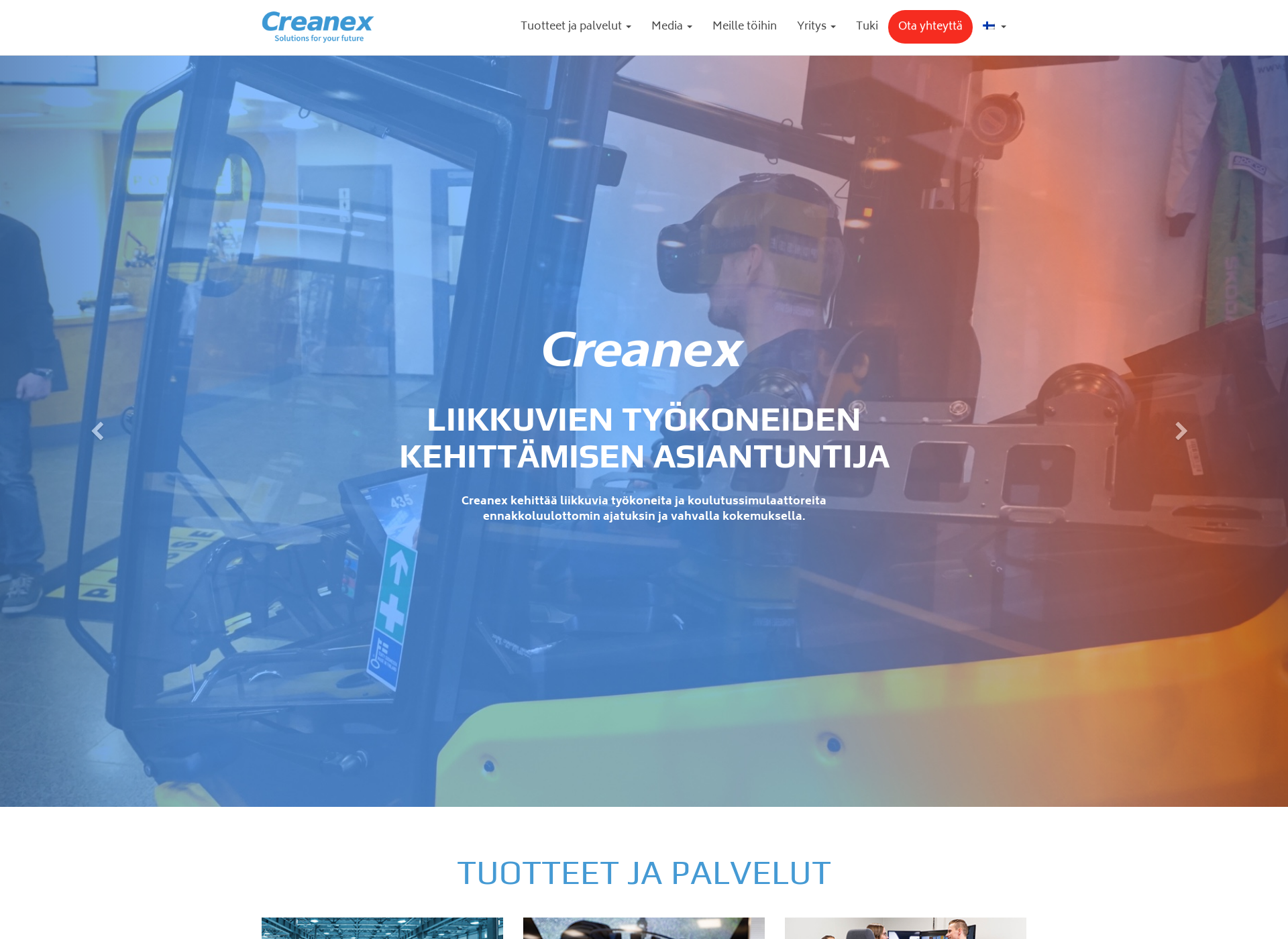 Skärmdump för creanex.fi