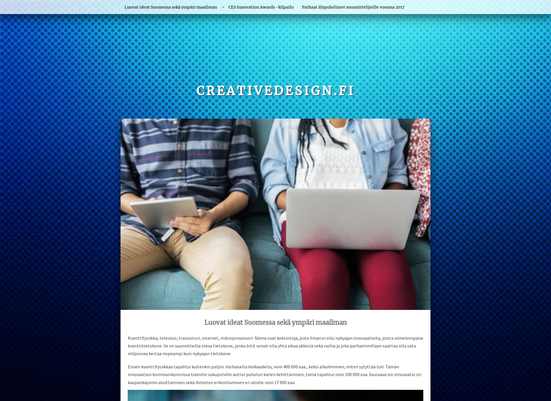 Skärmdump för creativedesign.fi