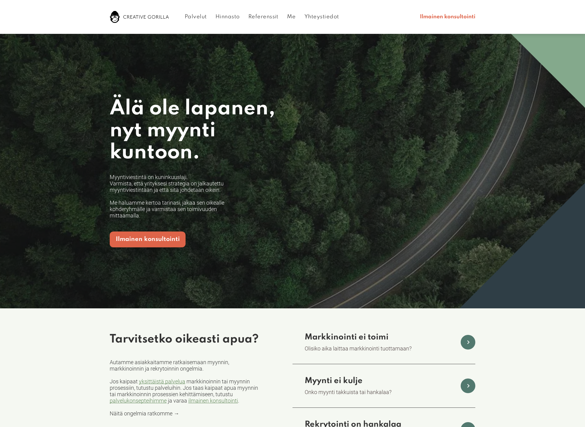 Screenshot for creativegorilla.fi