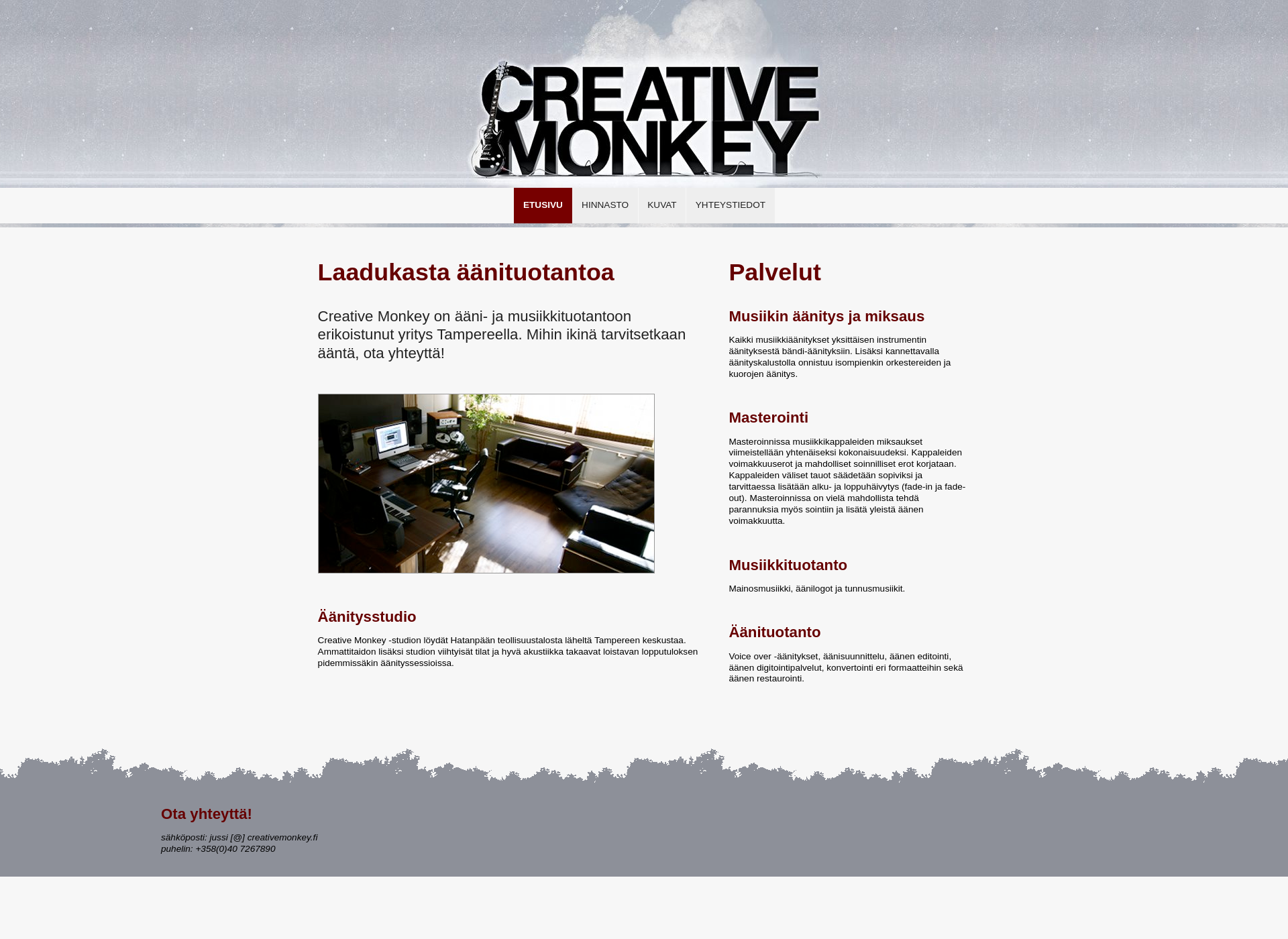 Screenshot for creativemonkey.fi