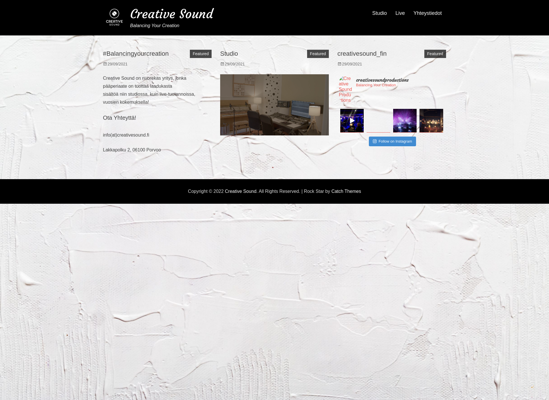 Screenshot for creativesound.fi