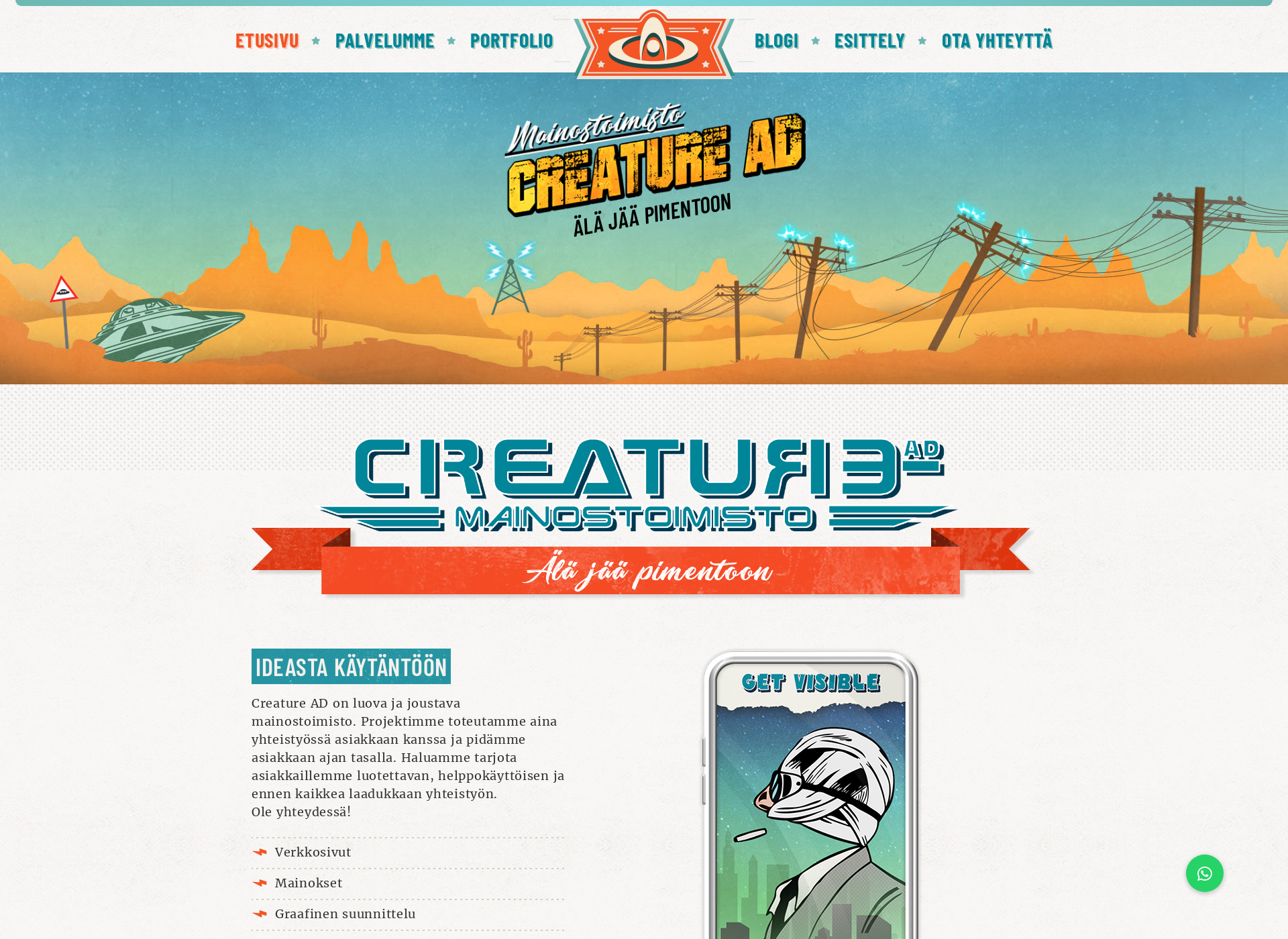 Screenshot for creaturead.fi