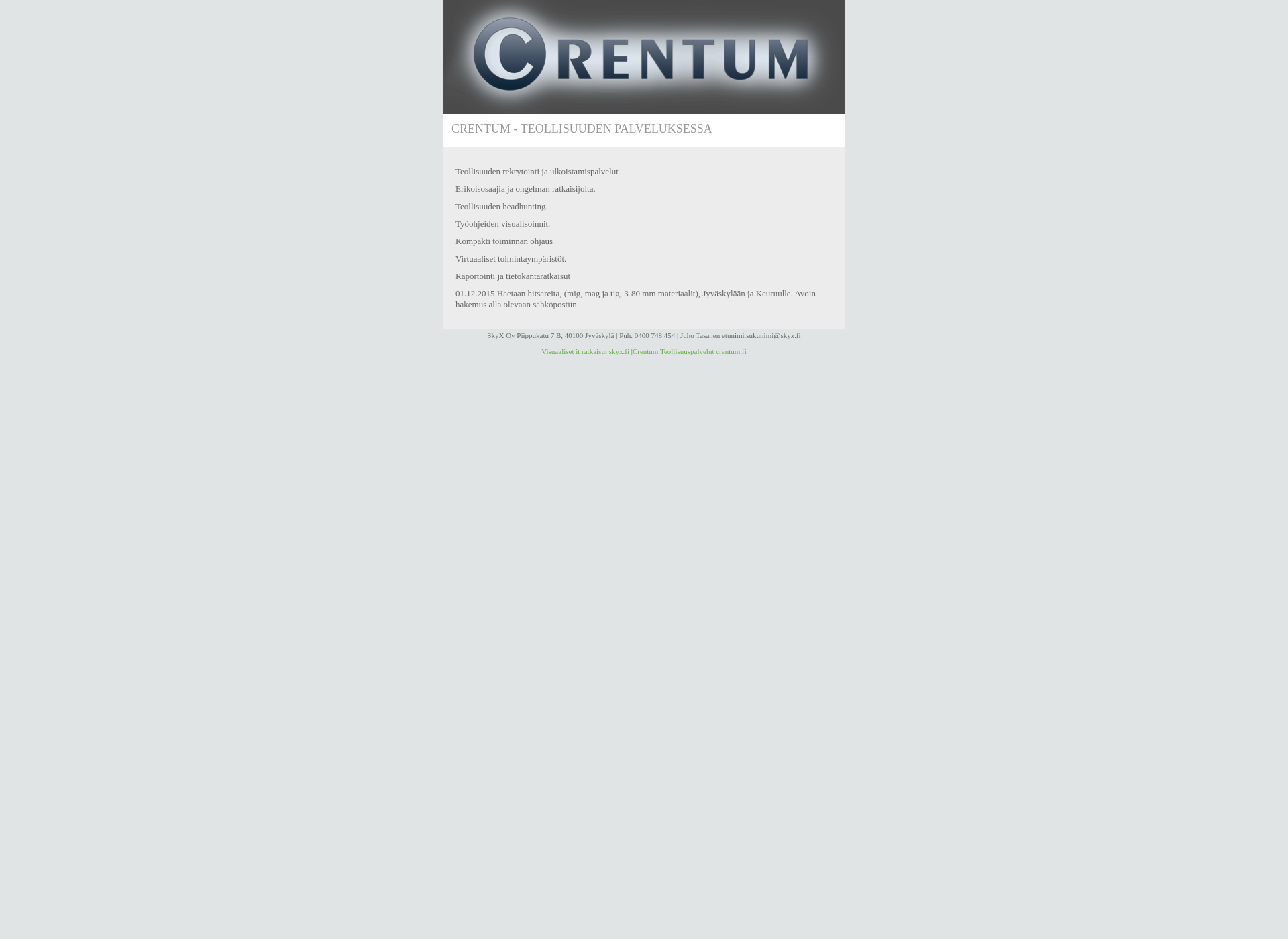 Screenshot for crentum.fi
