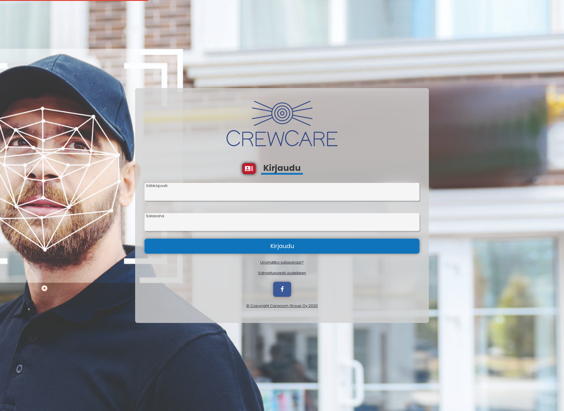 Skärmdump för crewcare.fi