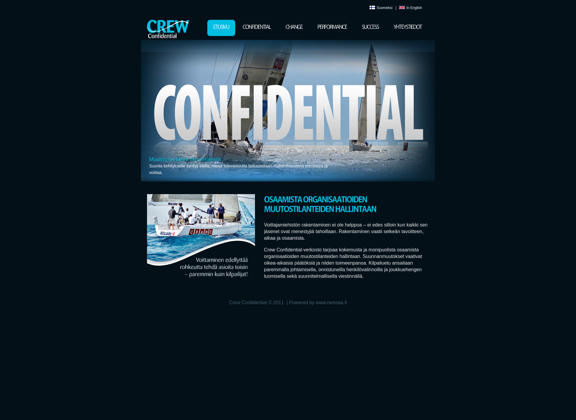 Skärmdump för crewconfidential.fi