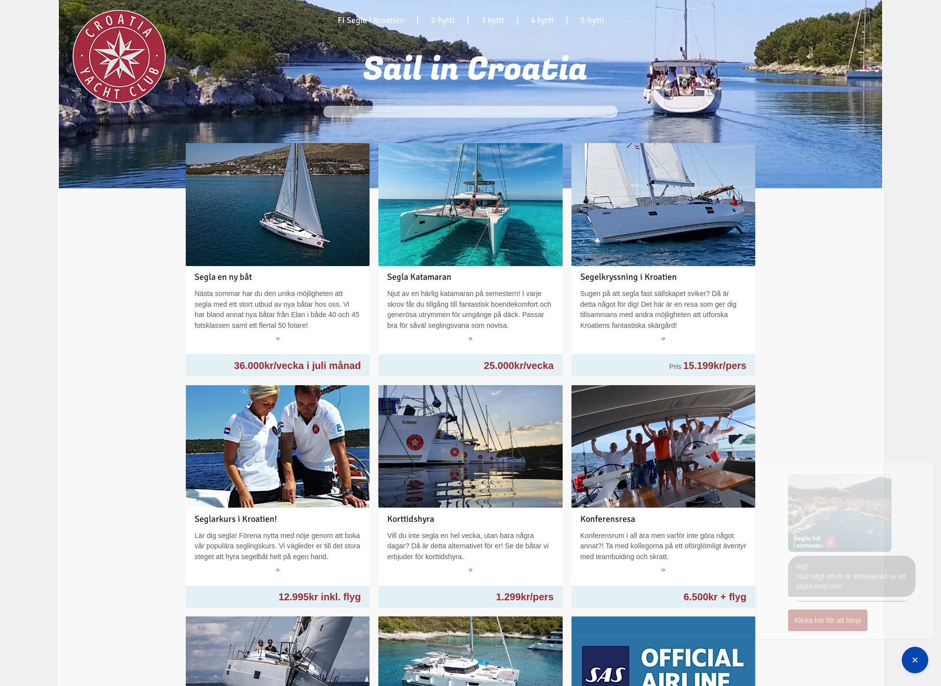 Screenshot for croatiayachtclub.fi