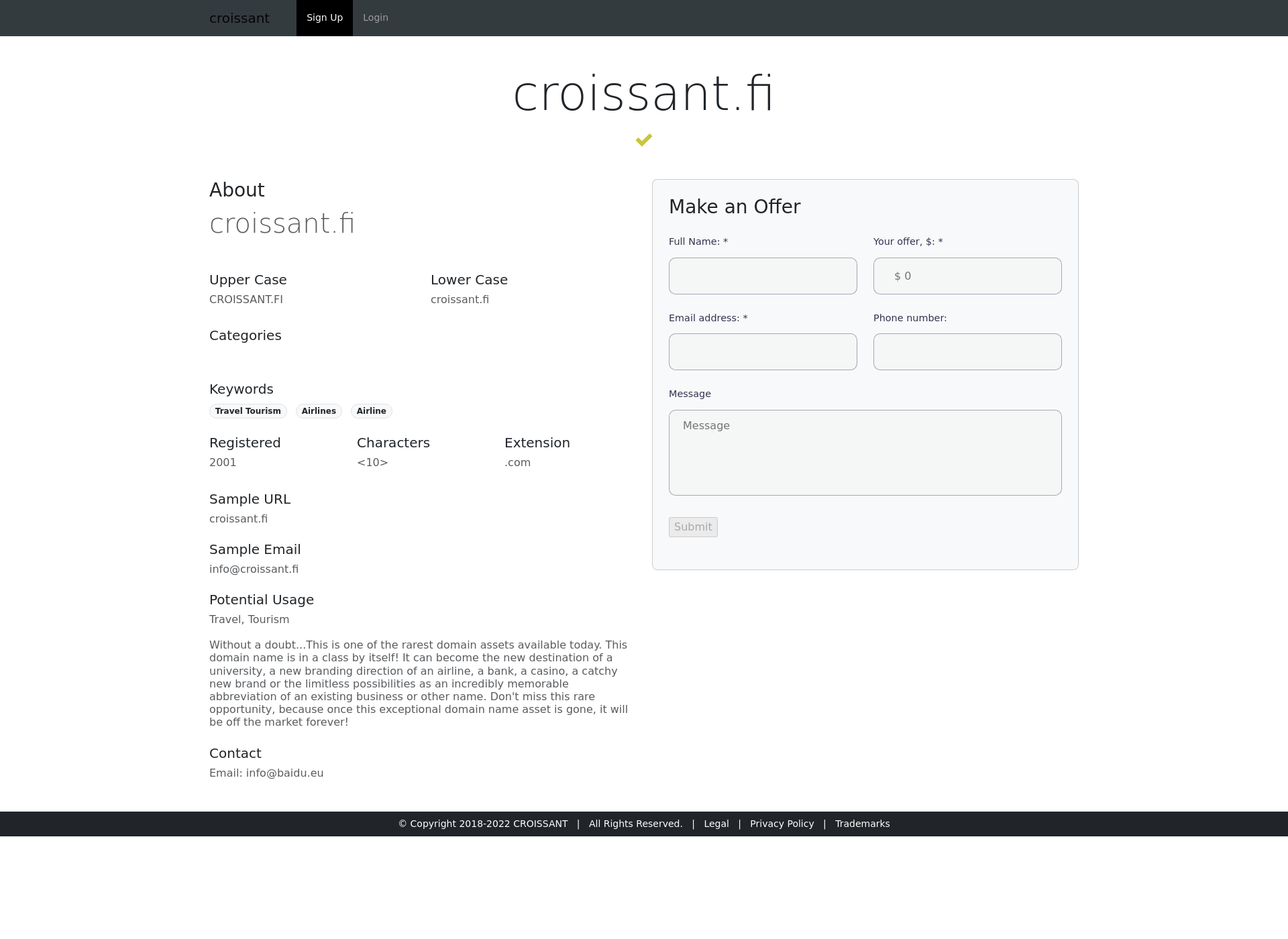 Screenshot for croissant.fi