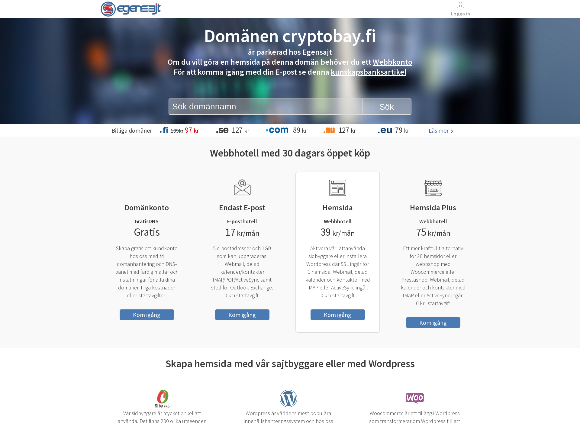 Screenshot for cryptobay.fi