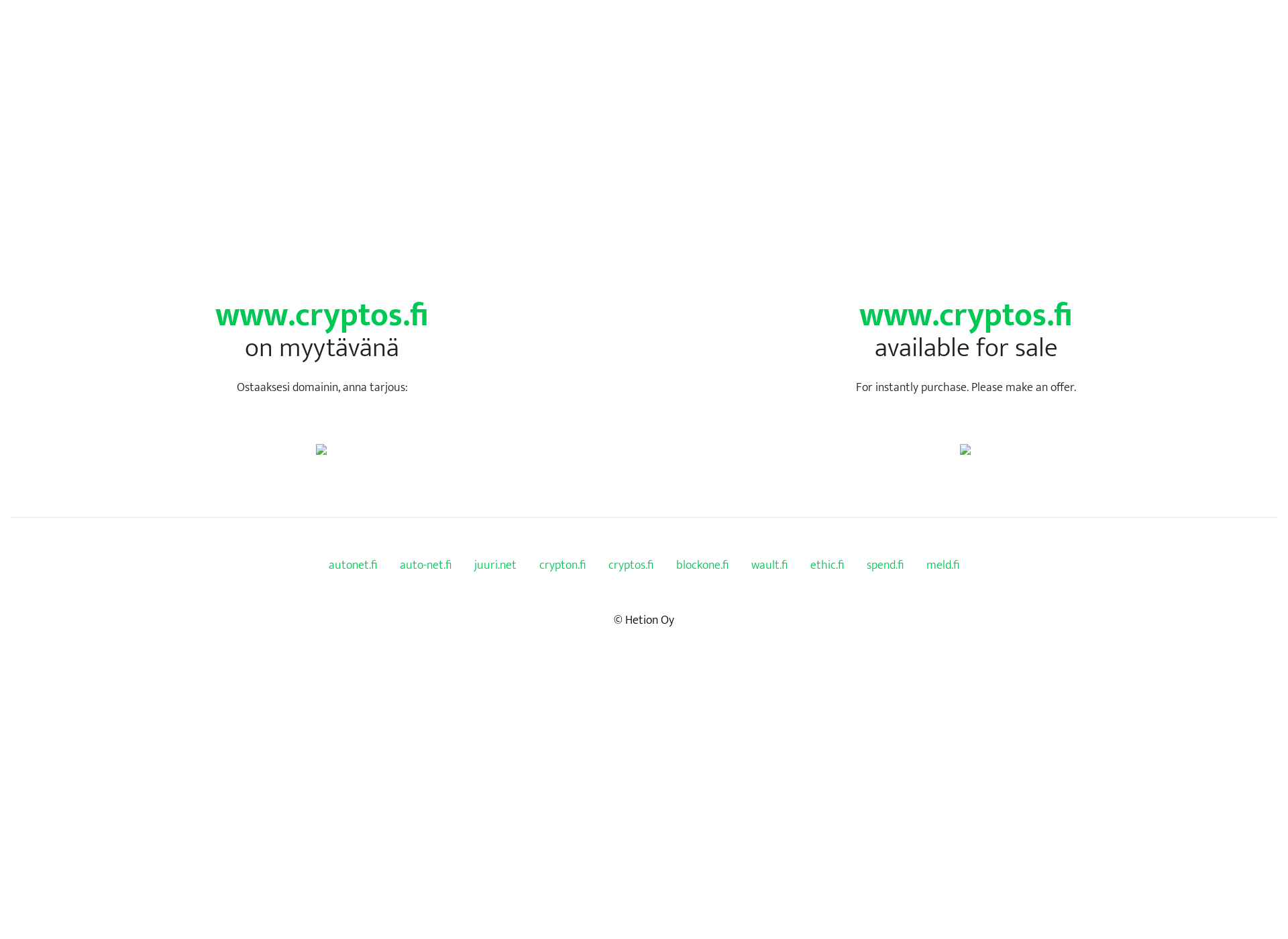 Skärmdump för cryptos.fi