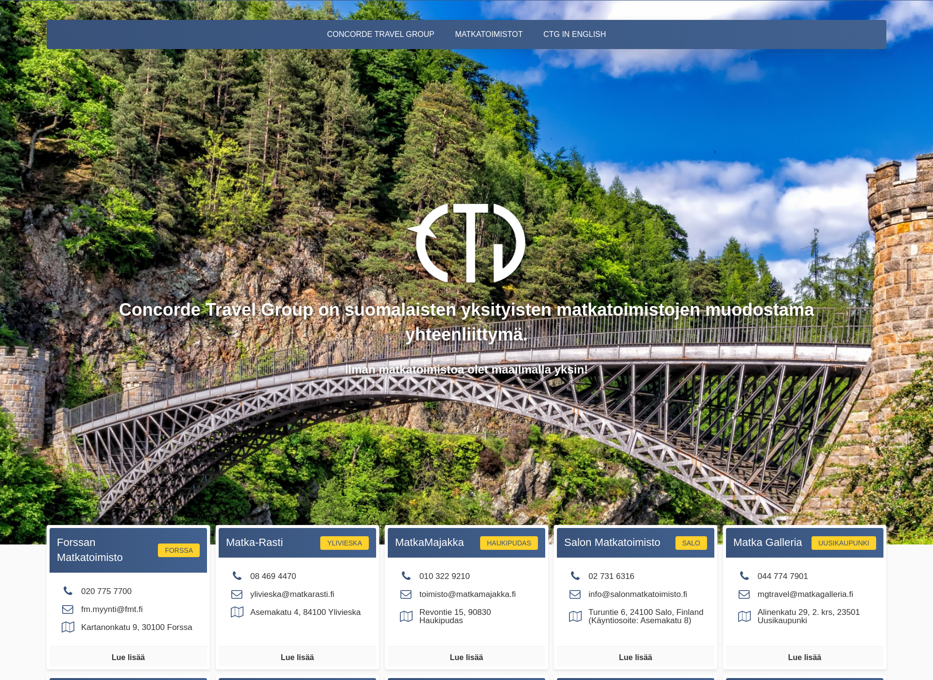 Screenshot for ctg-matkatoimistot.fi
