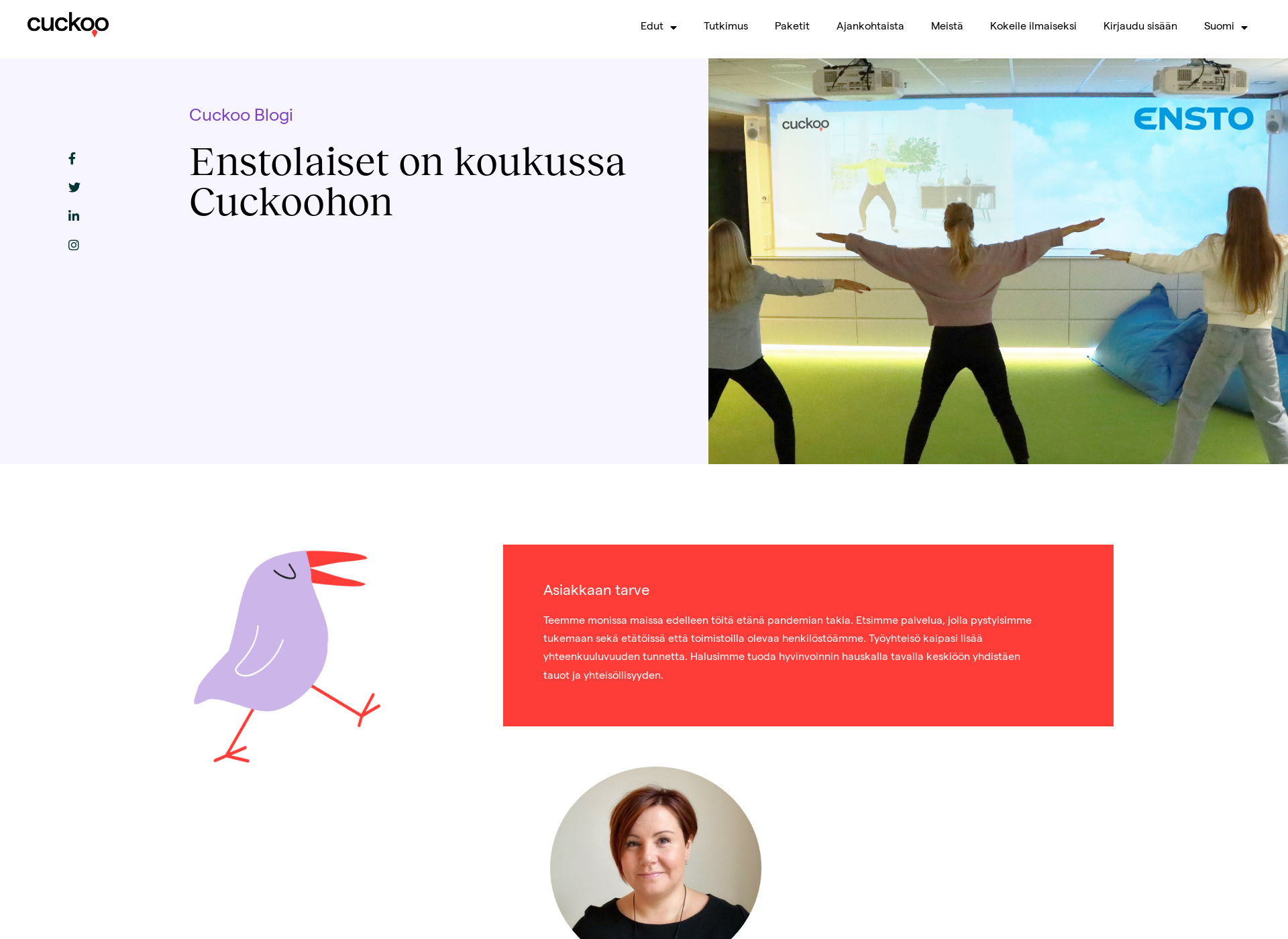 Skärmdump för cuckooworkout.fi