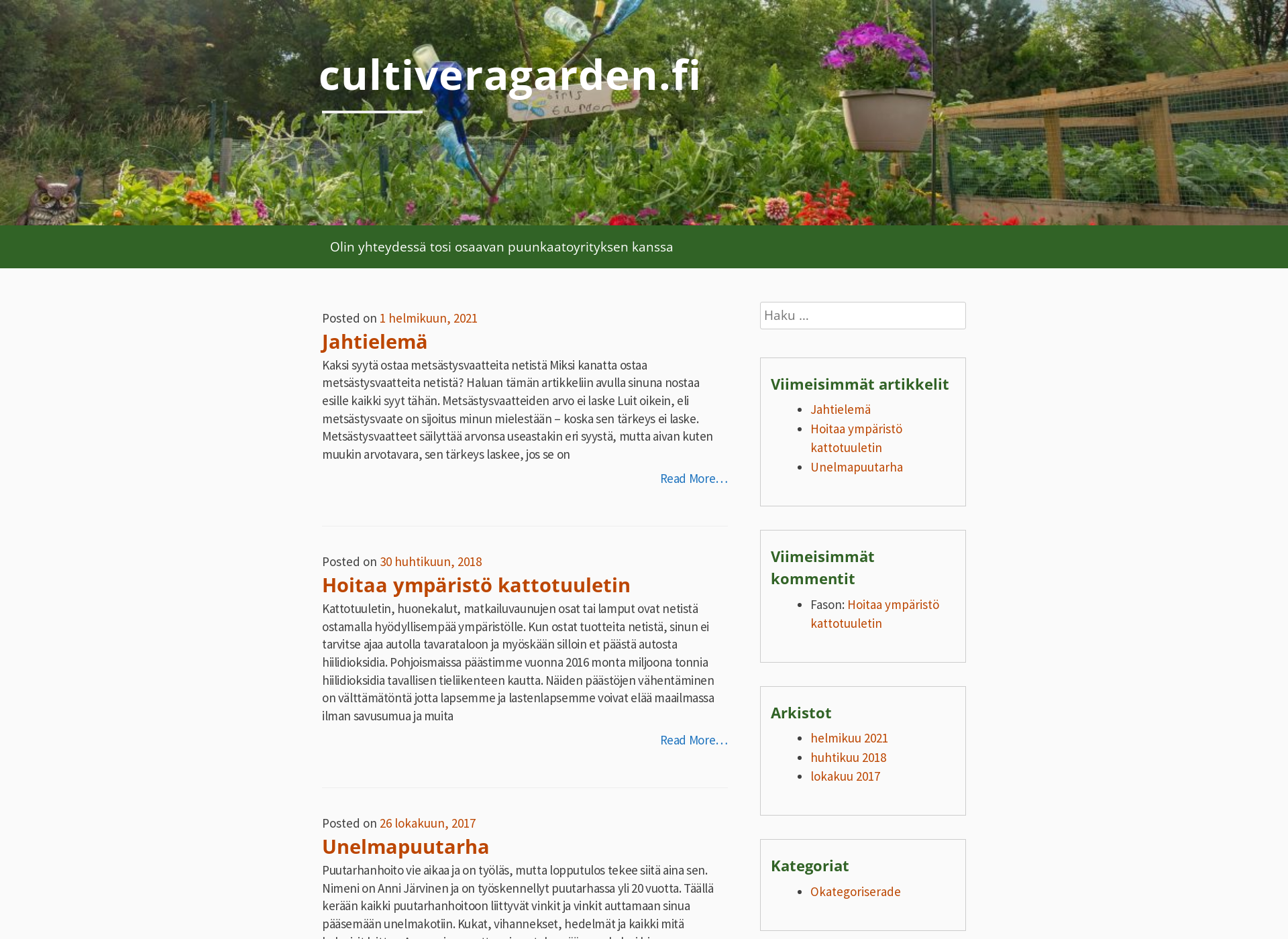 Skärmdump för cultiveragarden.fi