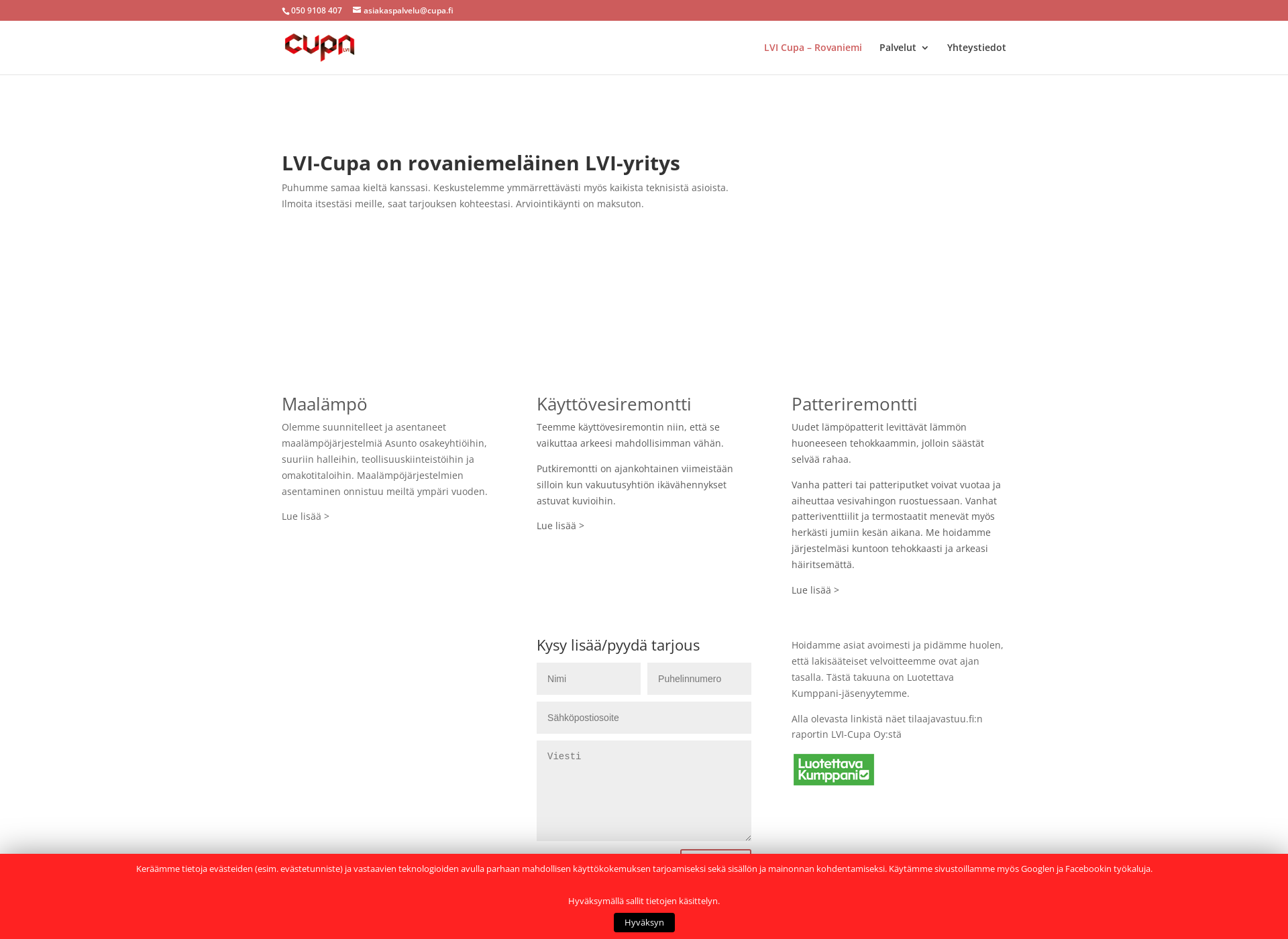 Screenshot for cupa.fi