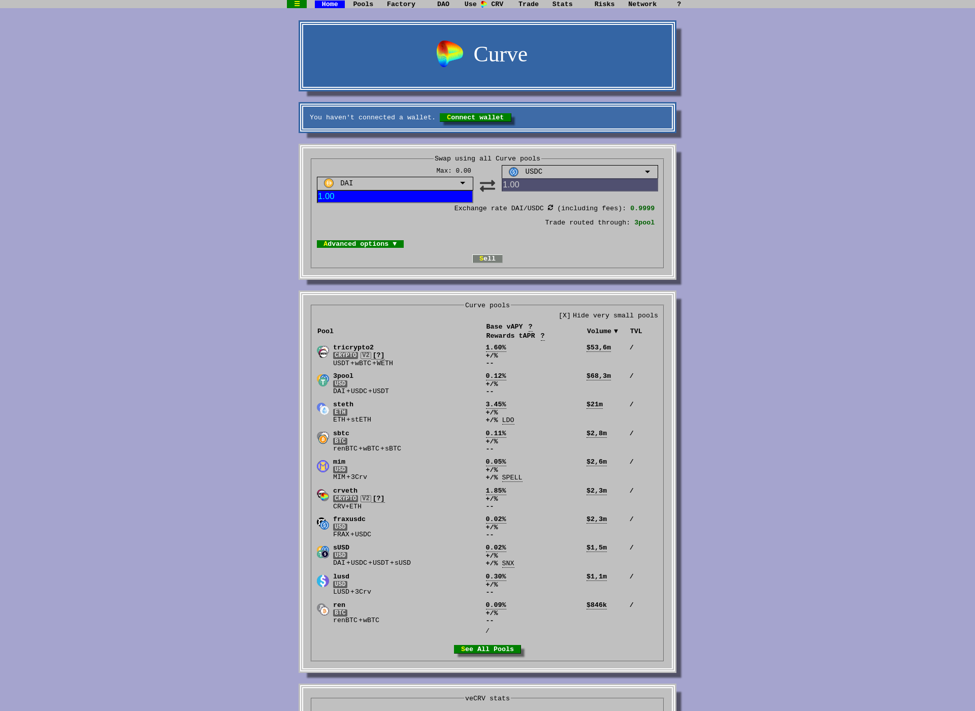 Screenshot for curve.fi