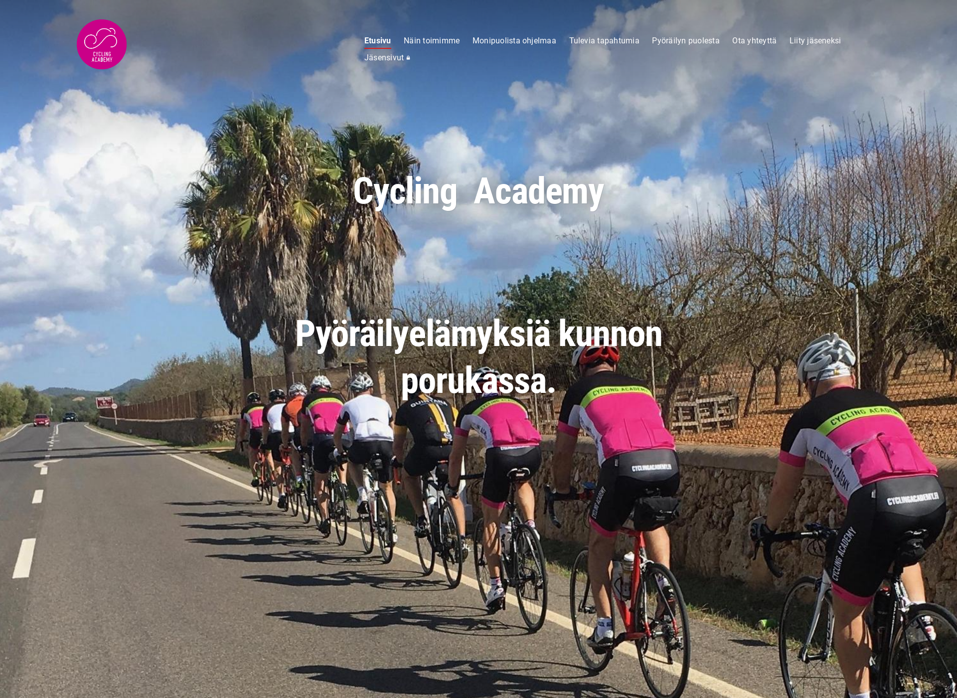 Skärmdump för cyclingacademy.fi