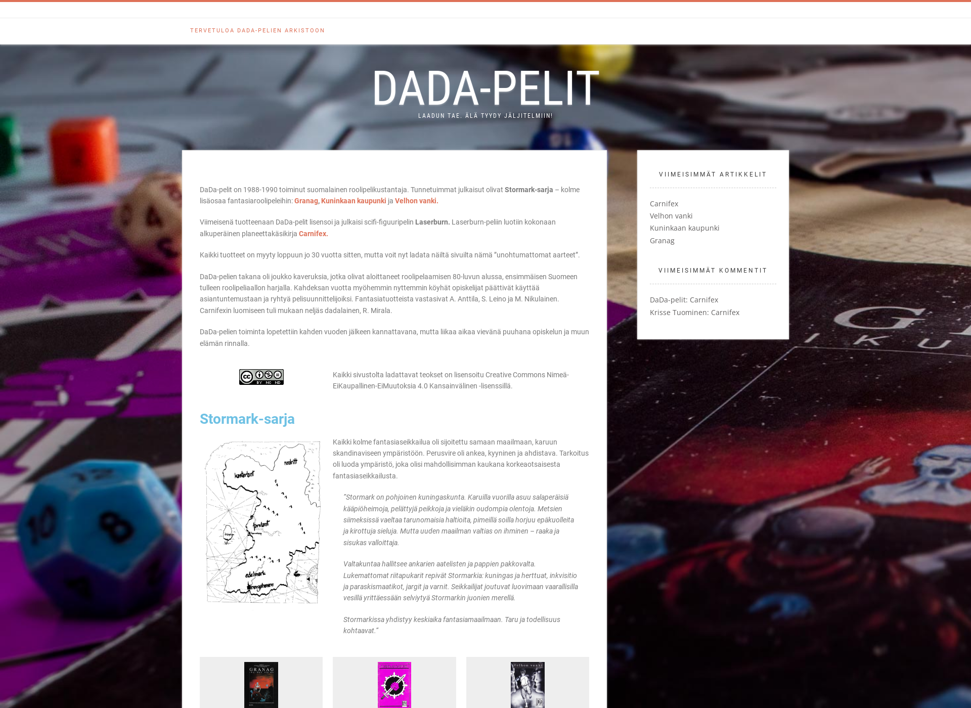 Screenshot for dadapelit.fi