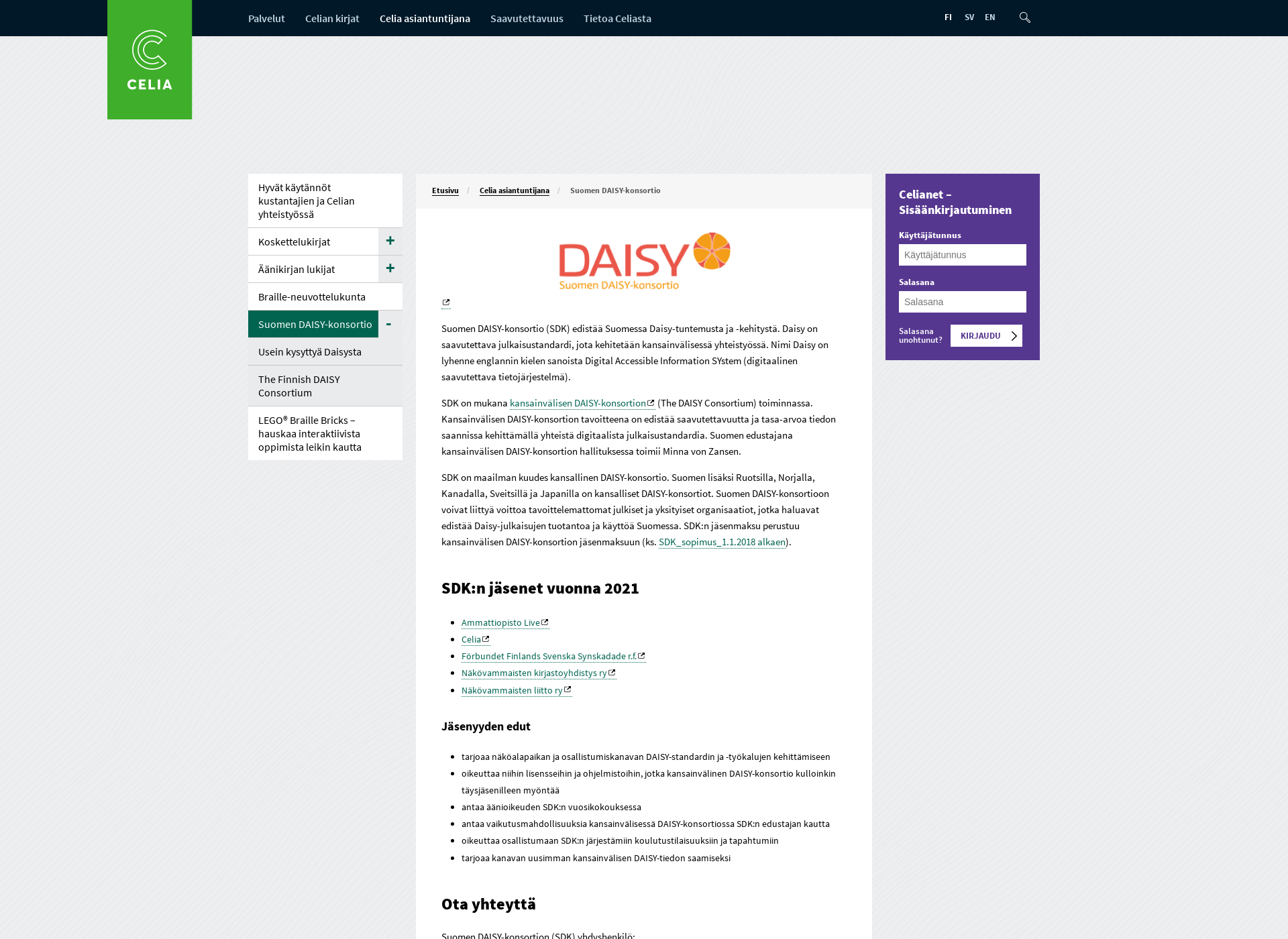 Skärmdump för daisy-konsortio.fi