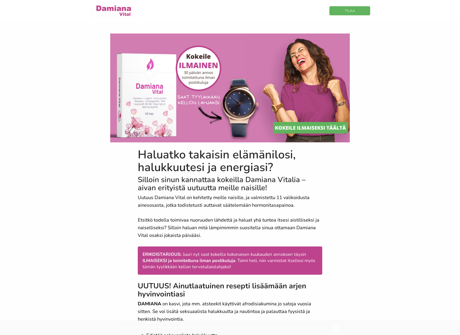 Screenshot for damiana.fi