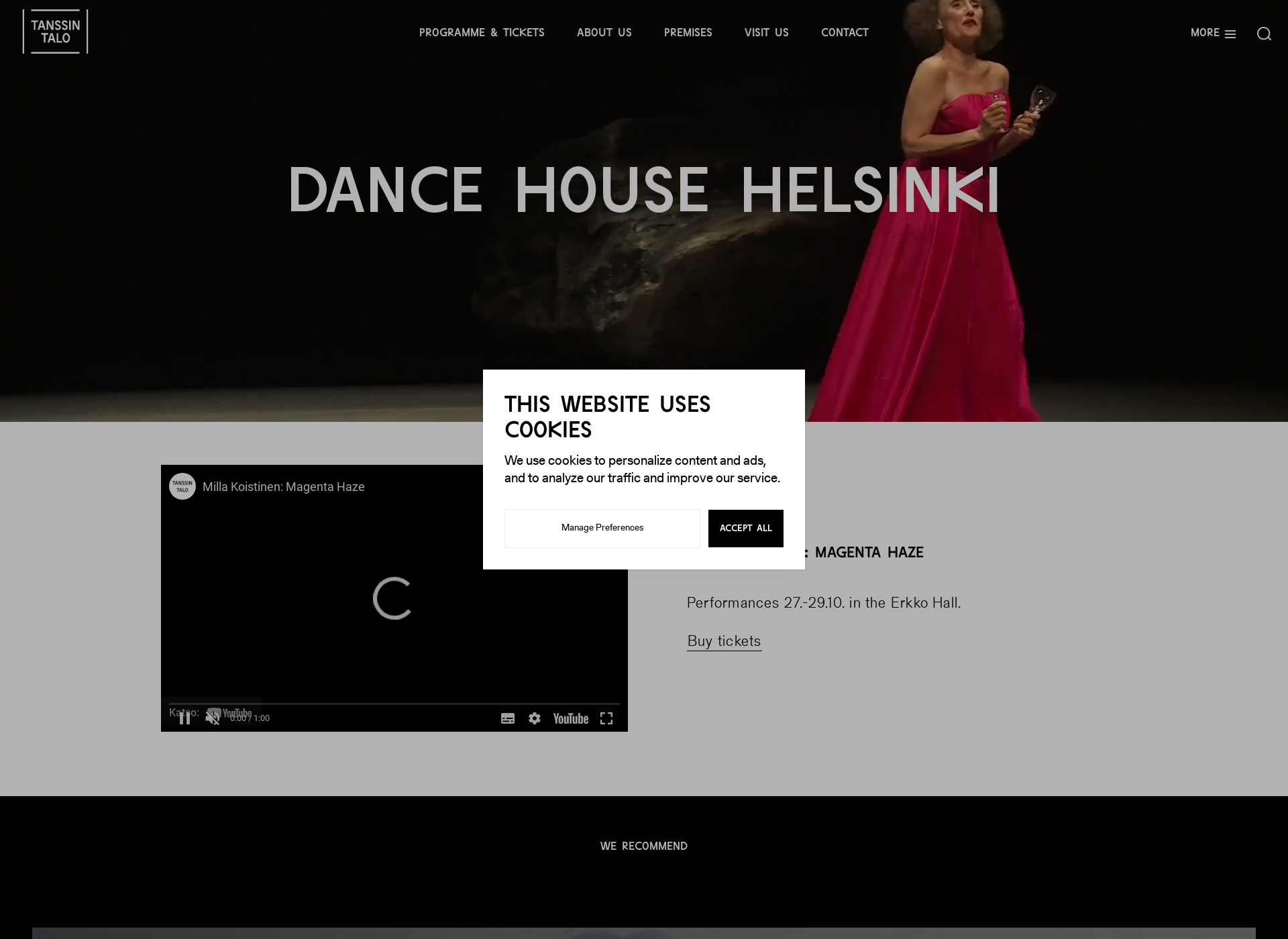 Näyttökuva dancehouse.fi