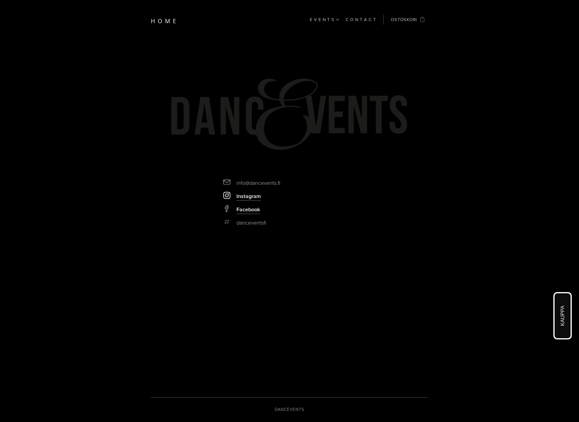 Screenshot for dancevents.fi