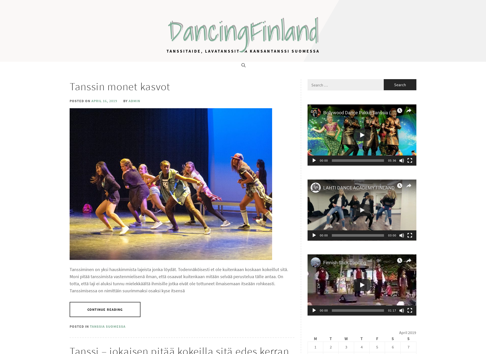 Screenshot for dancingfinland.fi