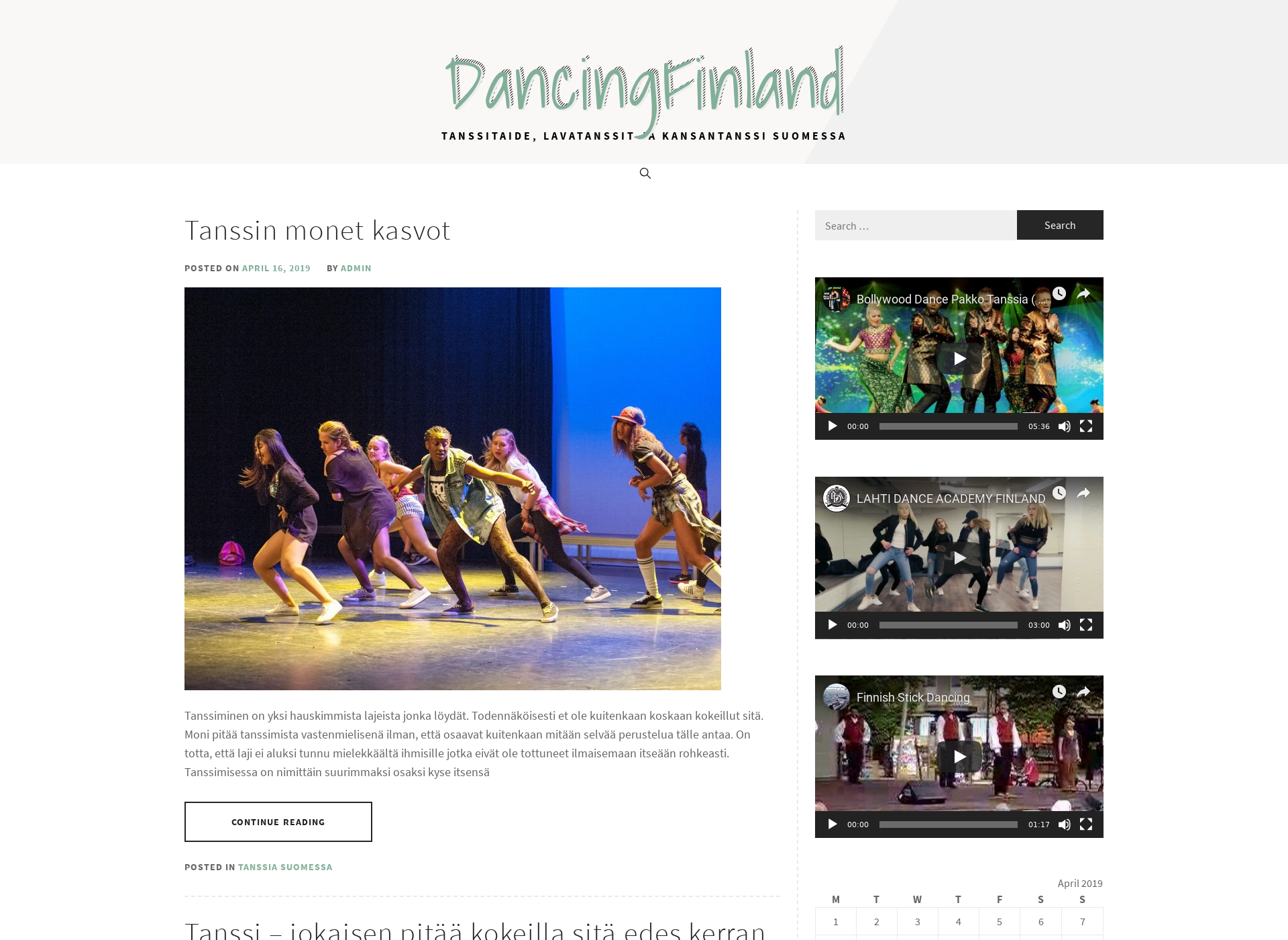 Näyttökuva dancingfinland.fi