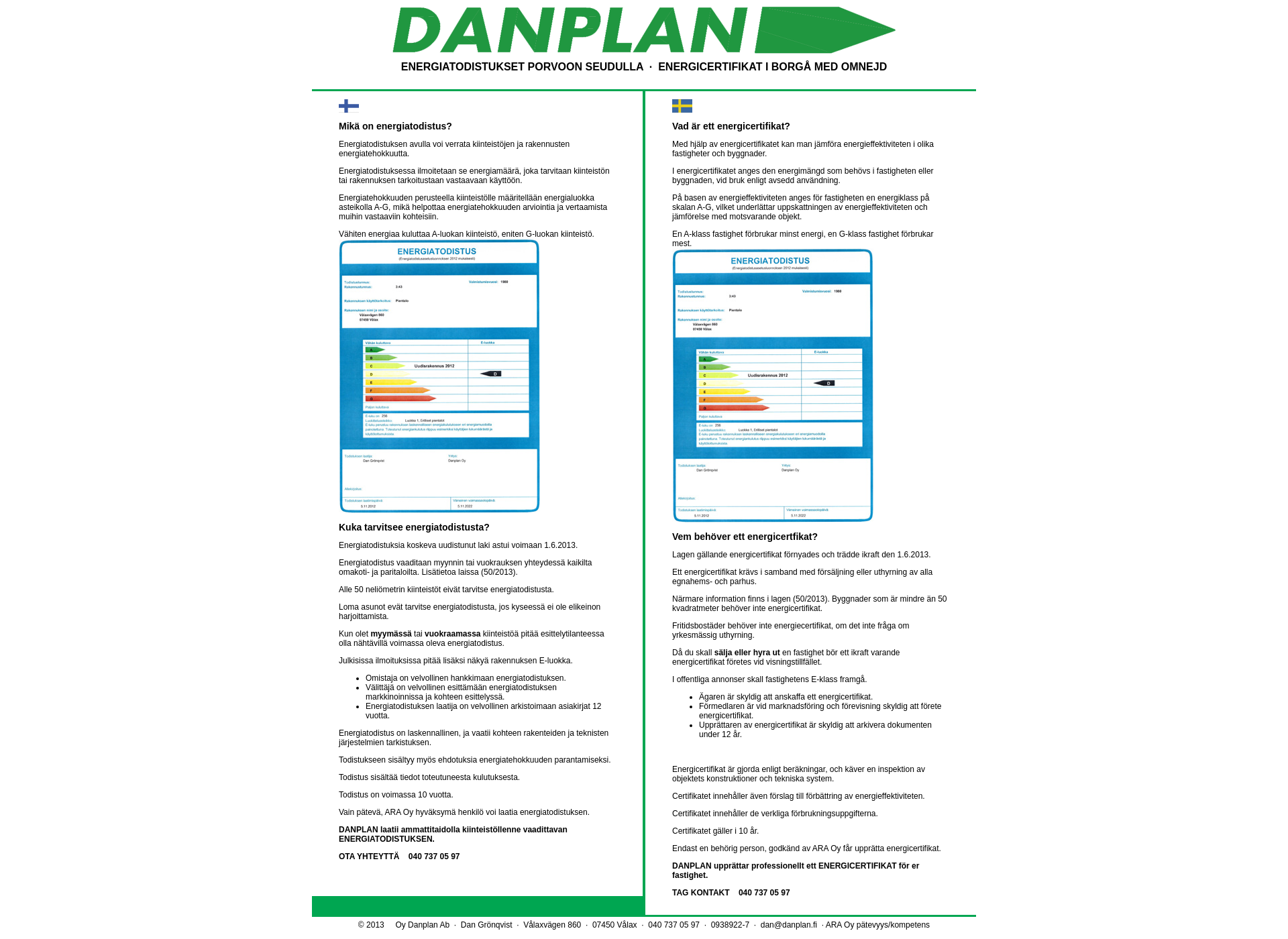 Screenshot for danplan.fi