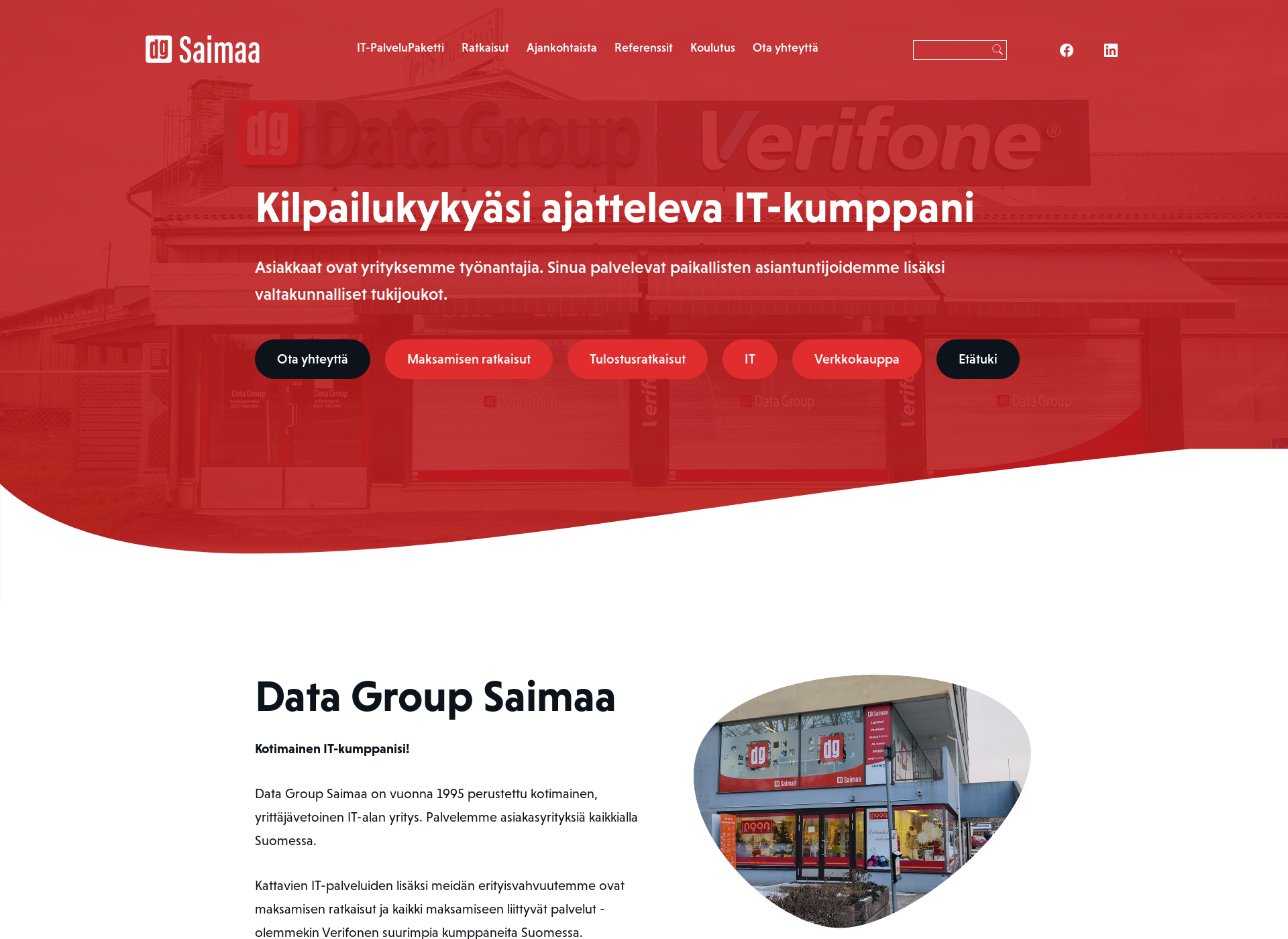 Screenshot for datagroupimatra.fi