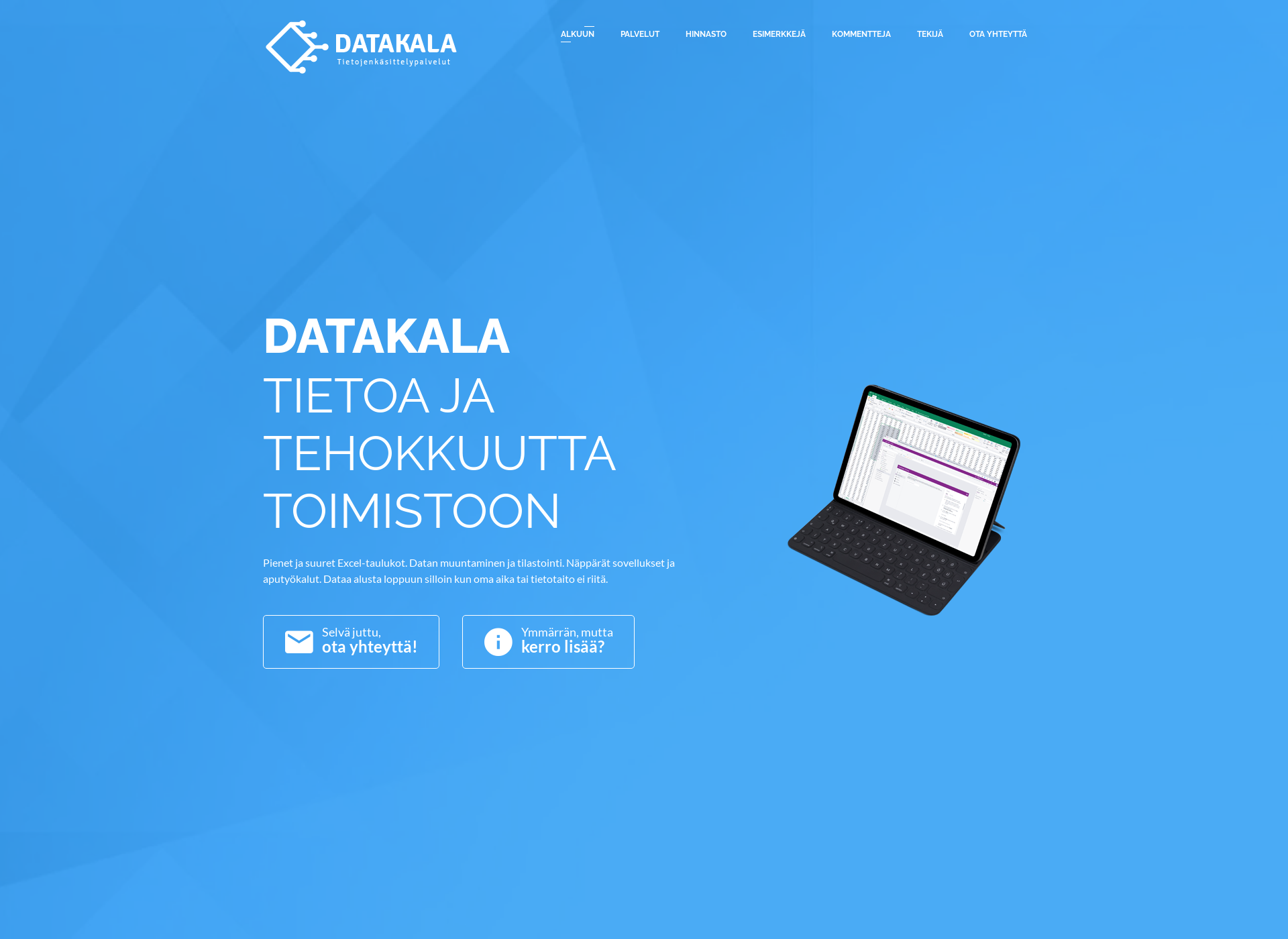 Screenshot for datakala.fi