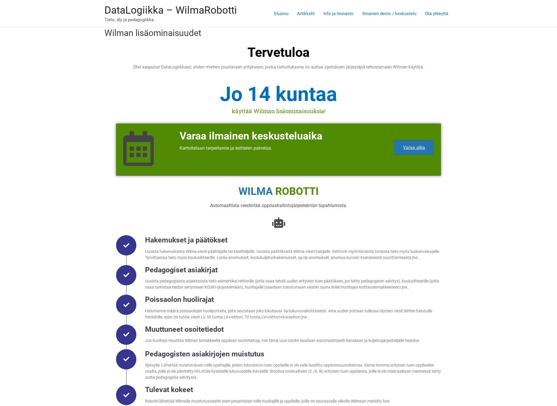 Screenshot for datalogiikka.fi
