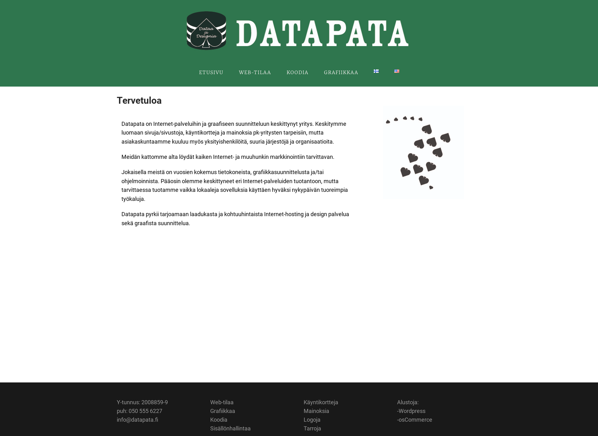 Screenshot for datapata.fi