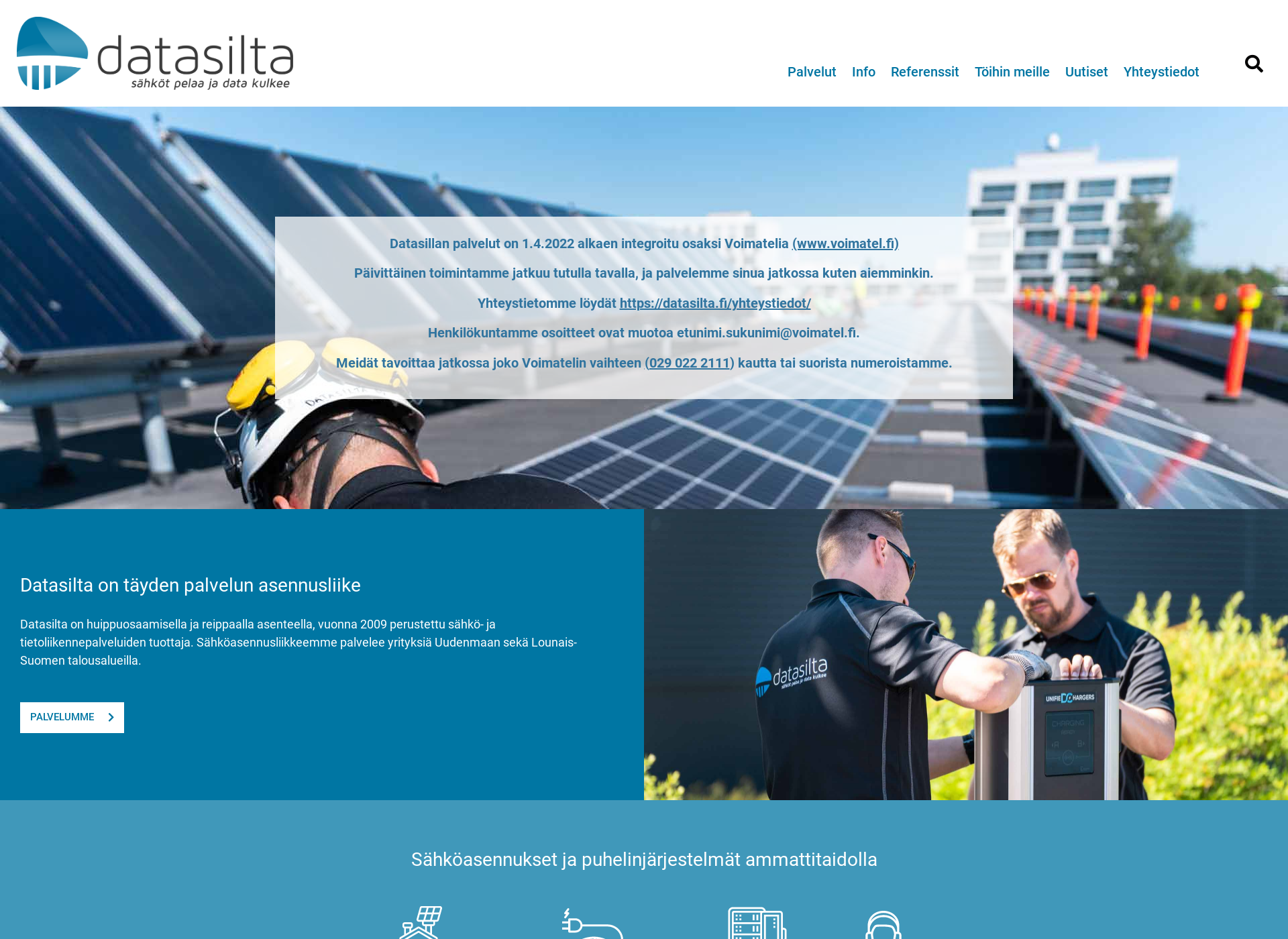 Screenshot for datasilta.fi