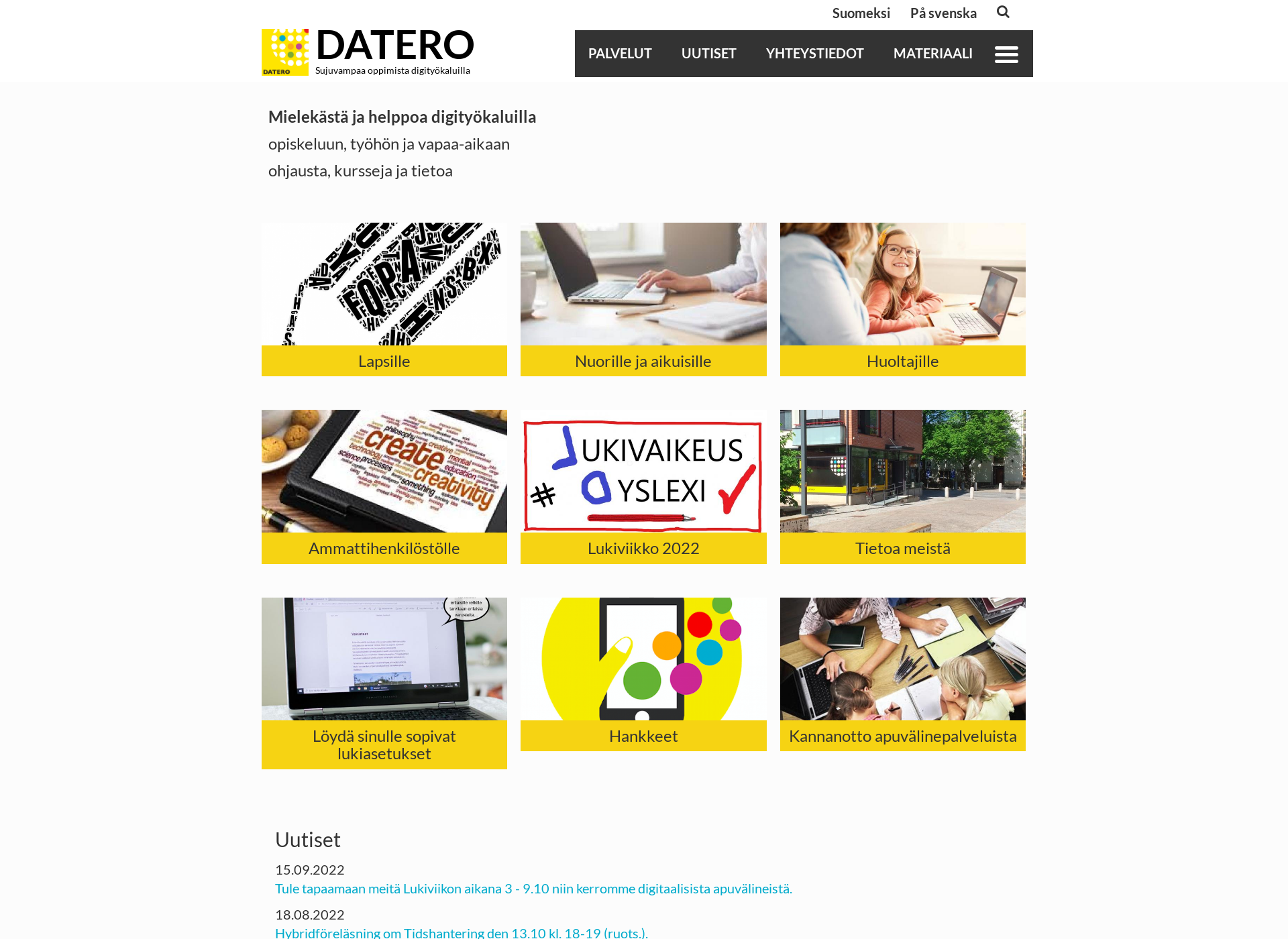 Screenshot for datero.fi