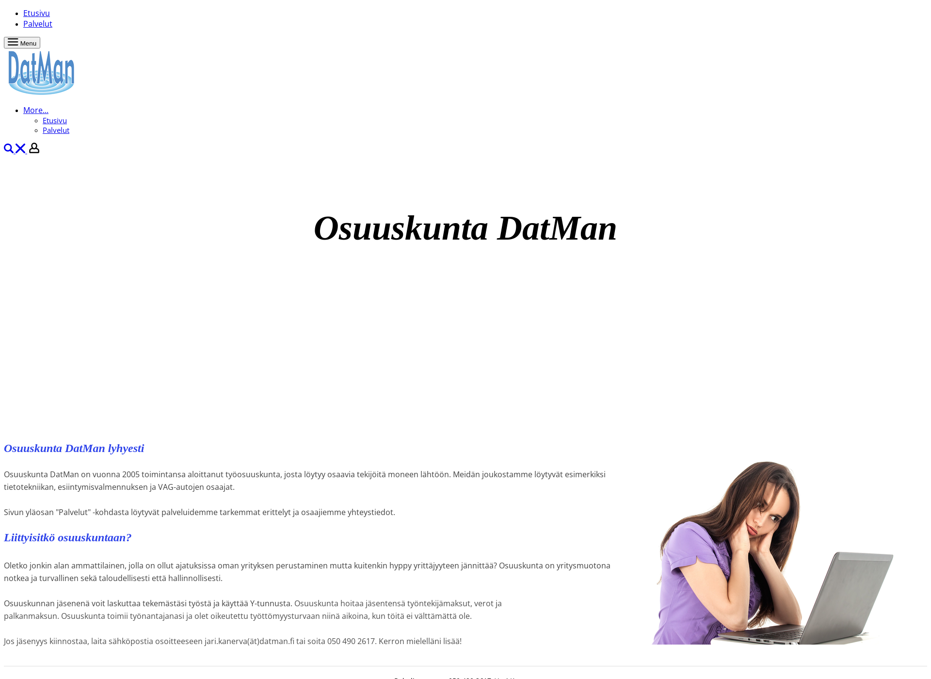 Screenshot for datman.fi