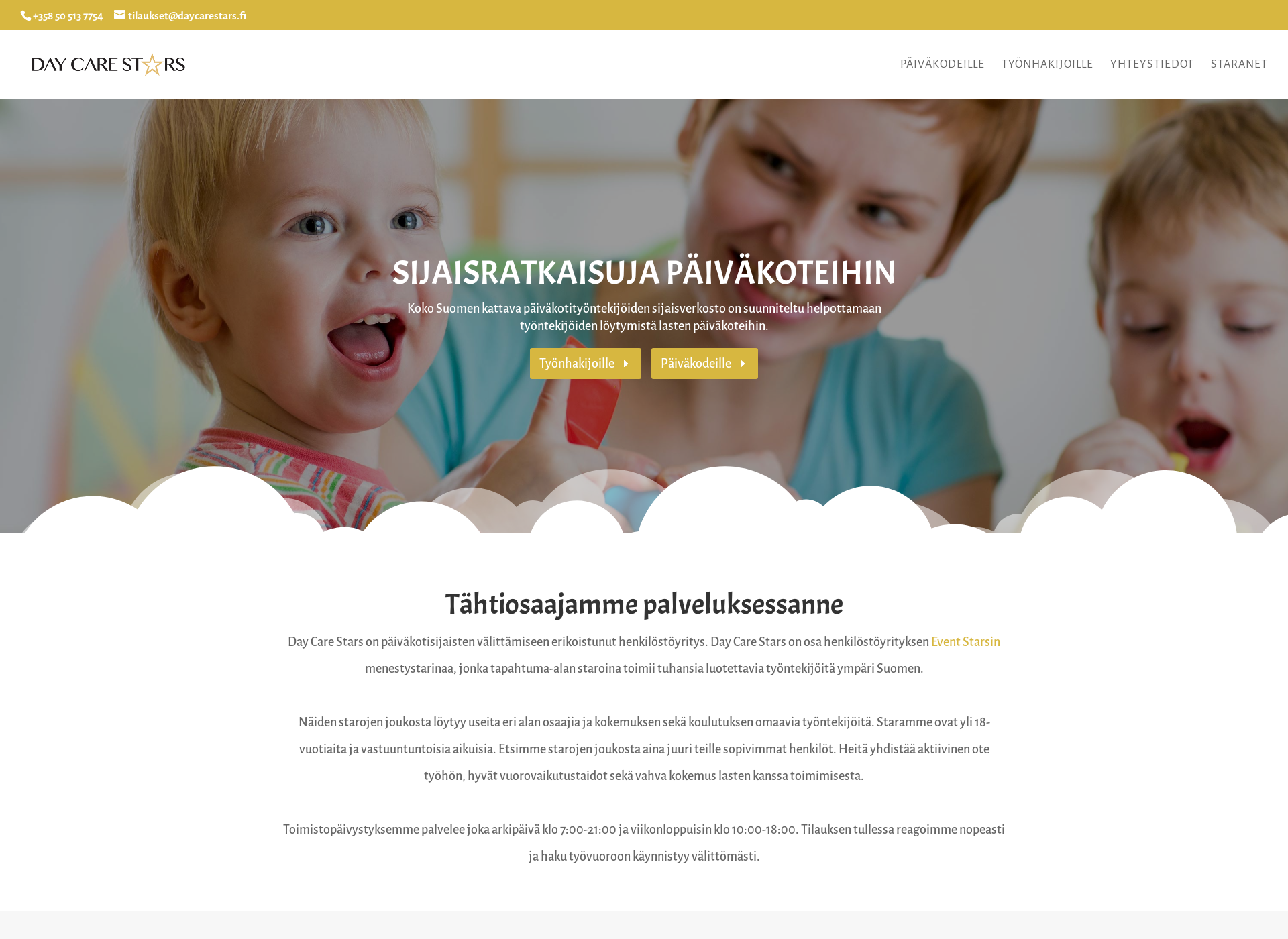 Näyttökuva daycarestars.fi