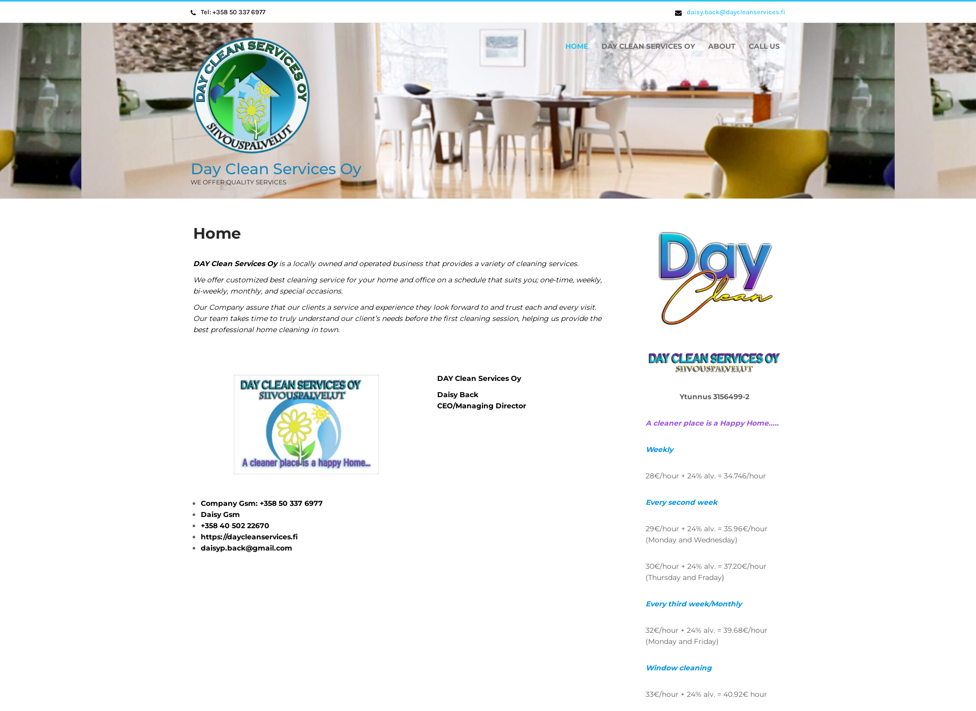 Screenshot for daycleanservices.fi