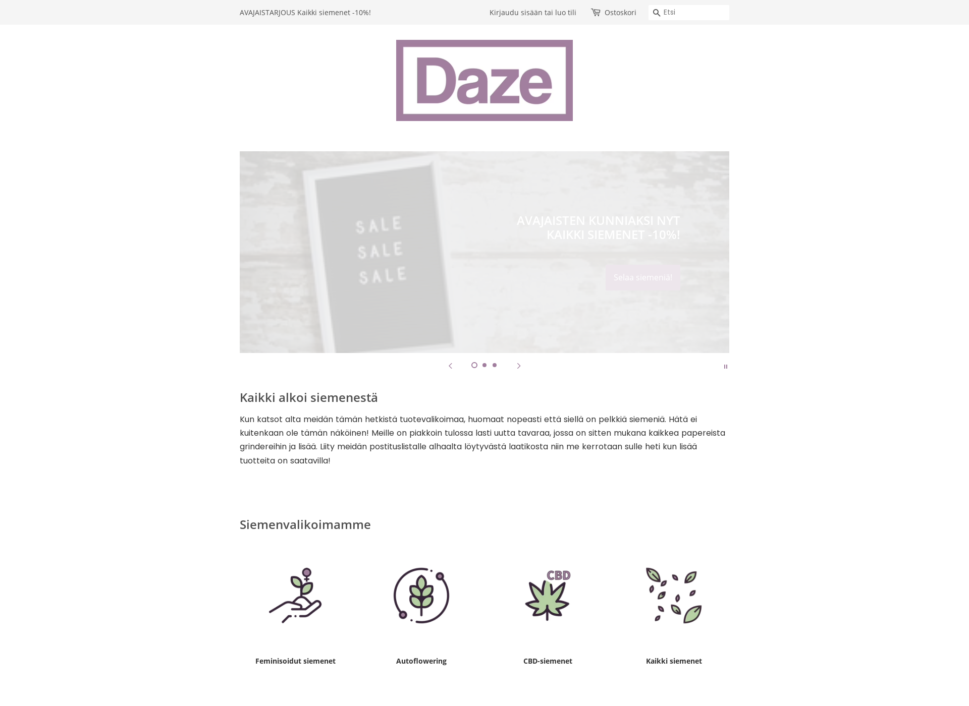 Screenshot for daze.fi