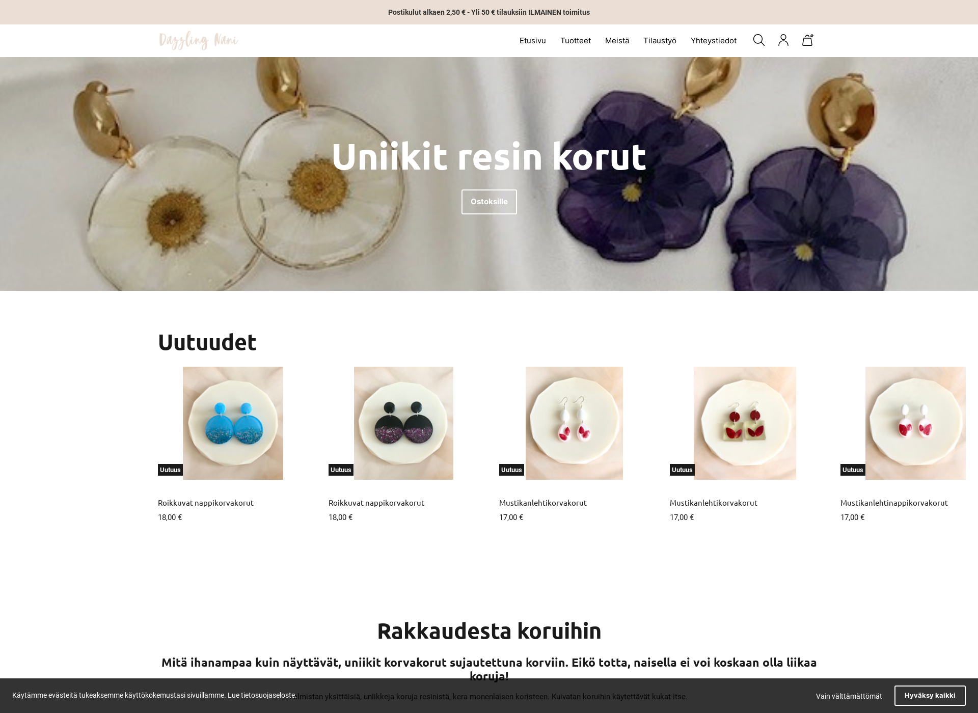 Screenshot for dazzlingnani.fi