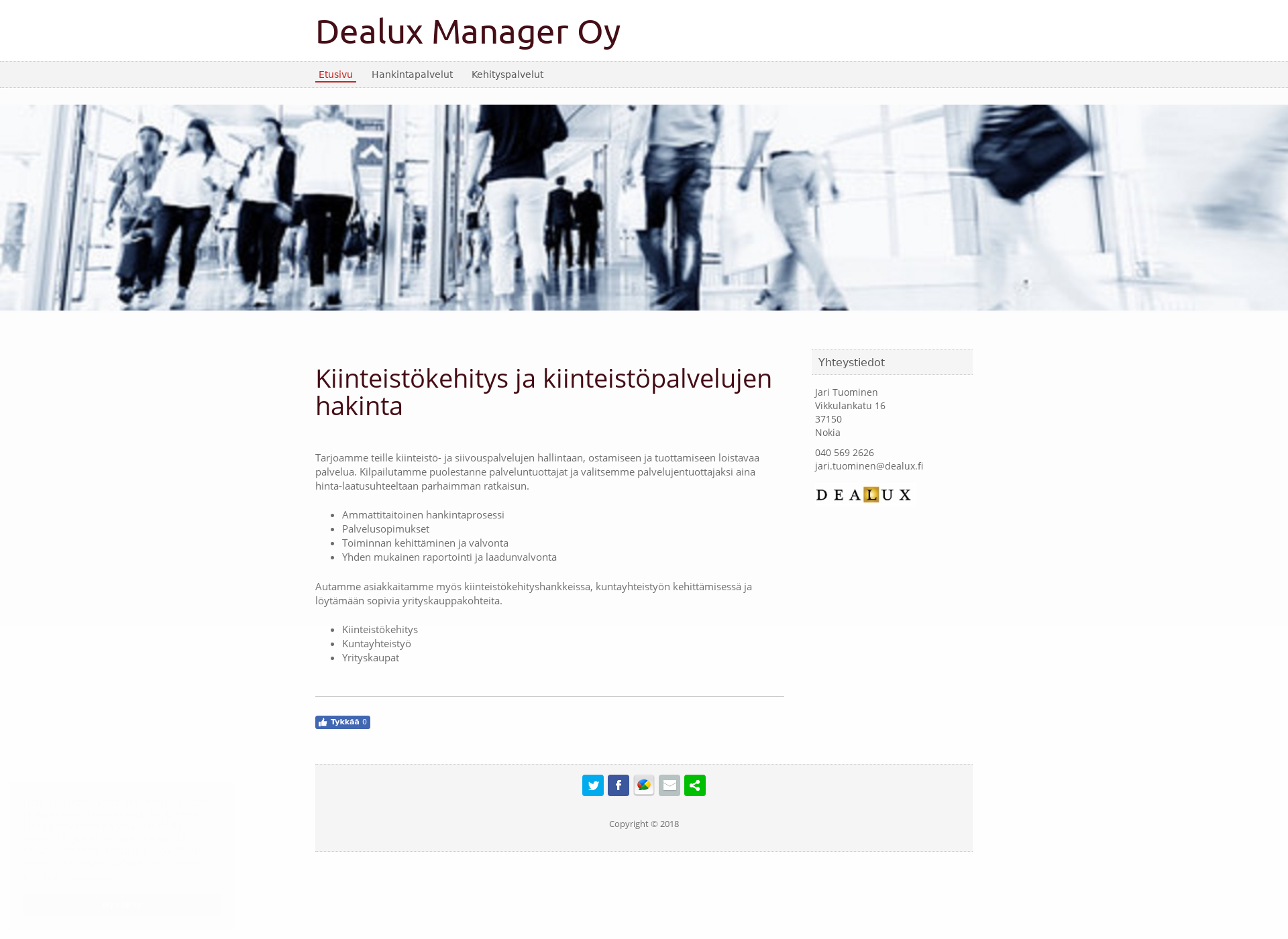 Skärmdump för dealuxmanager.fi