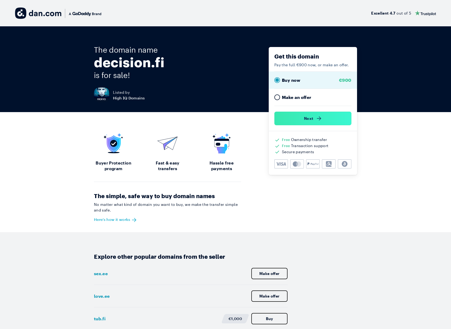 Screenshot for decision.fi