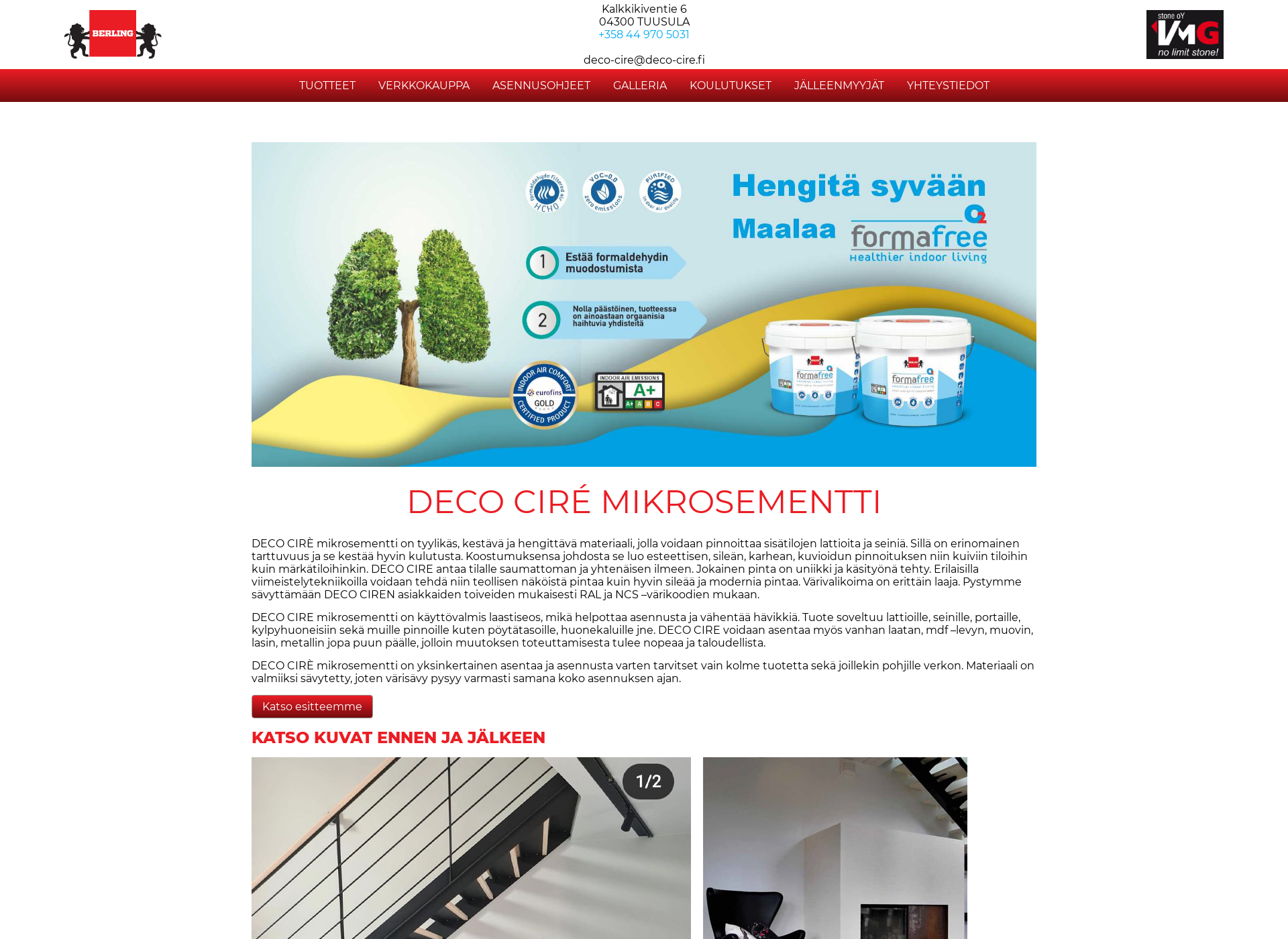 Screenshot for deco-cire.fi