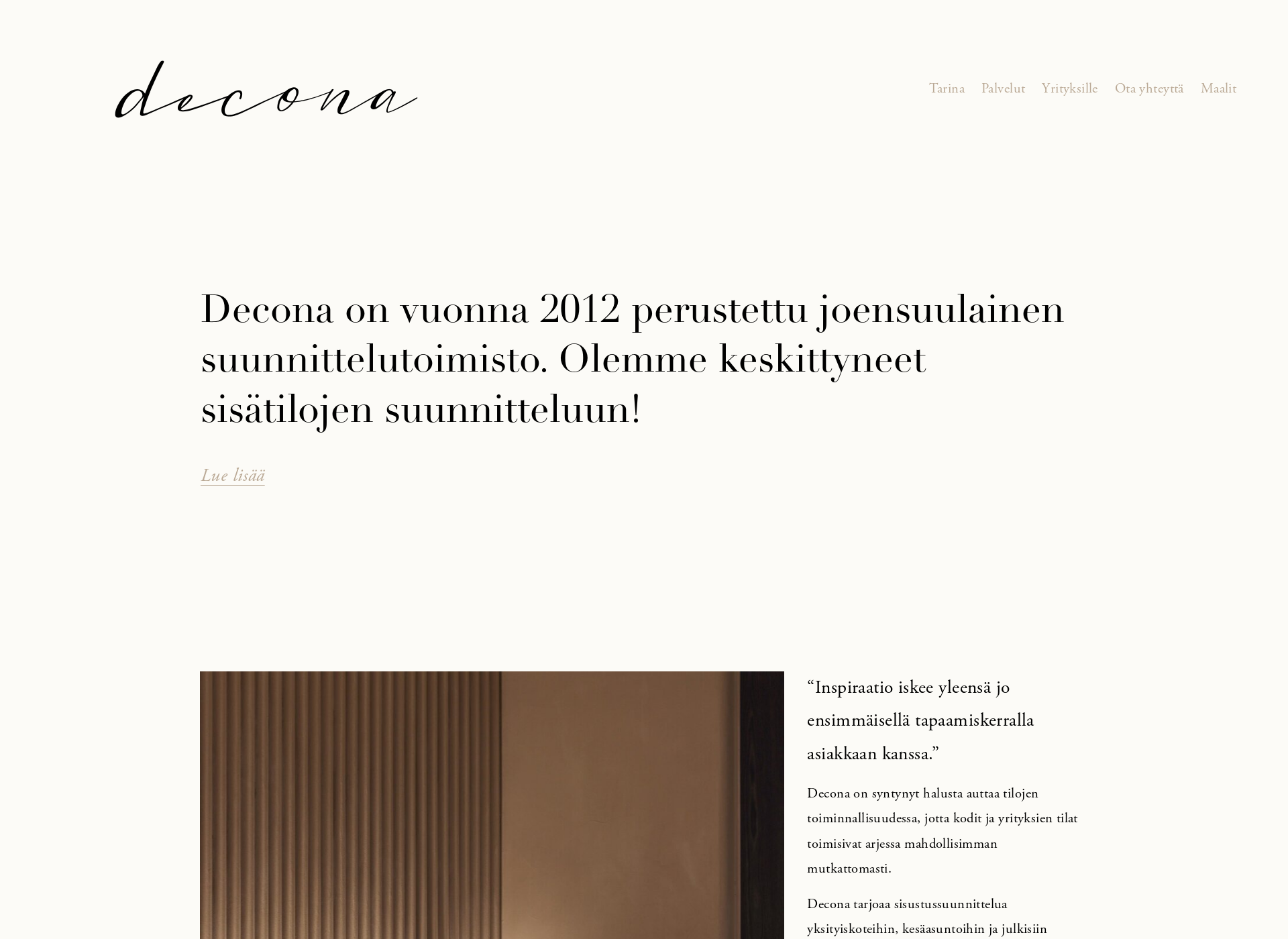 Skärmdump för decona.fi